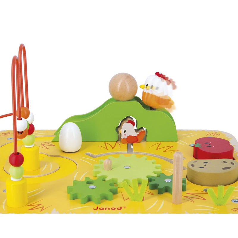 Wooden Farm Activity Table for Kids - Montessori Learning Toy with Animal Figures - Perfect for Pretend Play, Early Education & Toddler Development