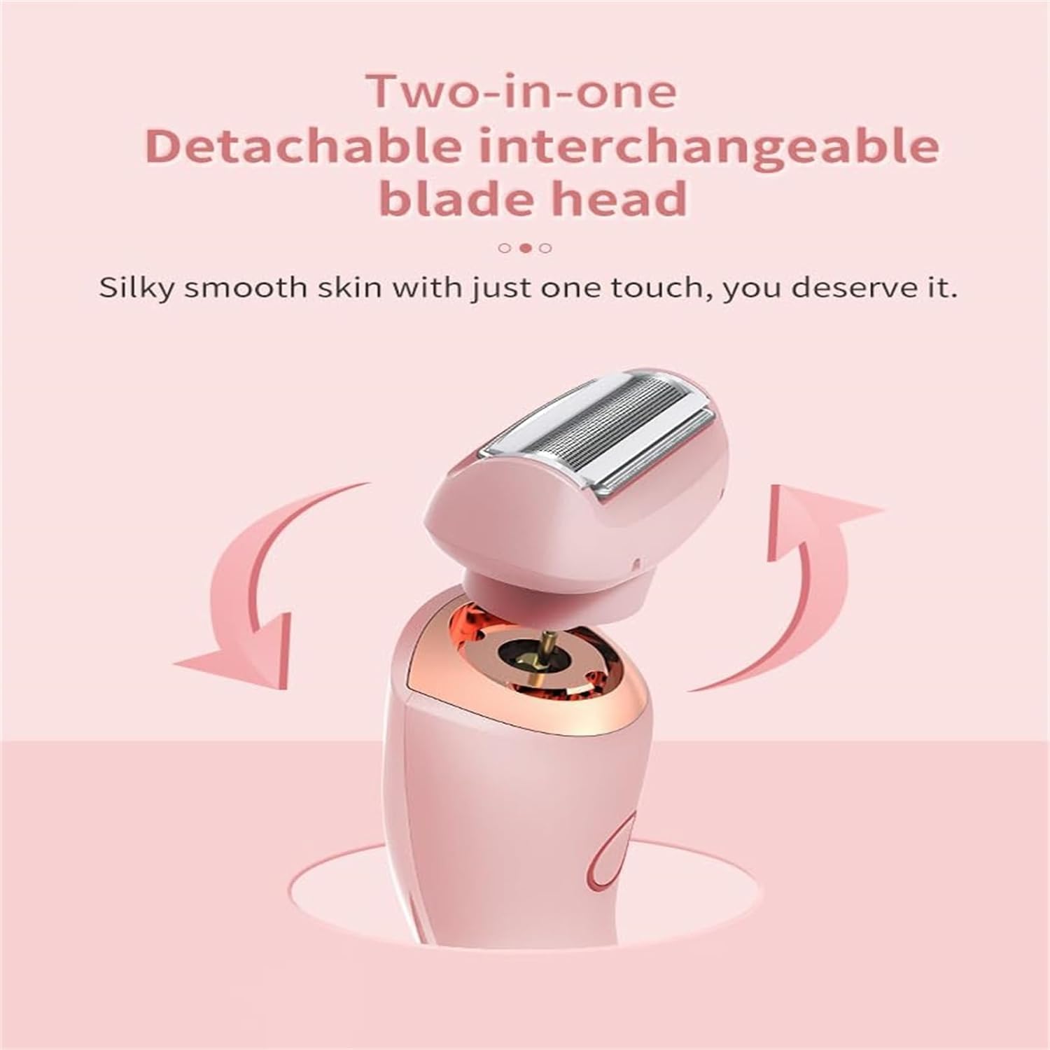 Velvix Smoothshave Electric Razor for Women - 2025 Upgraded Pubic Hair Trimmer with Smooth Glide Technology (Blue) | Perfect for Bikini Line, Legs & Underarms Shaving at Home or Travel