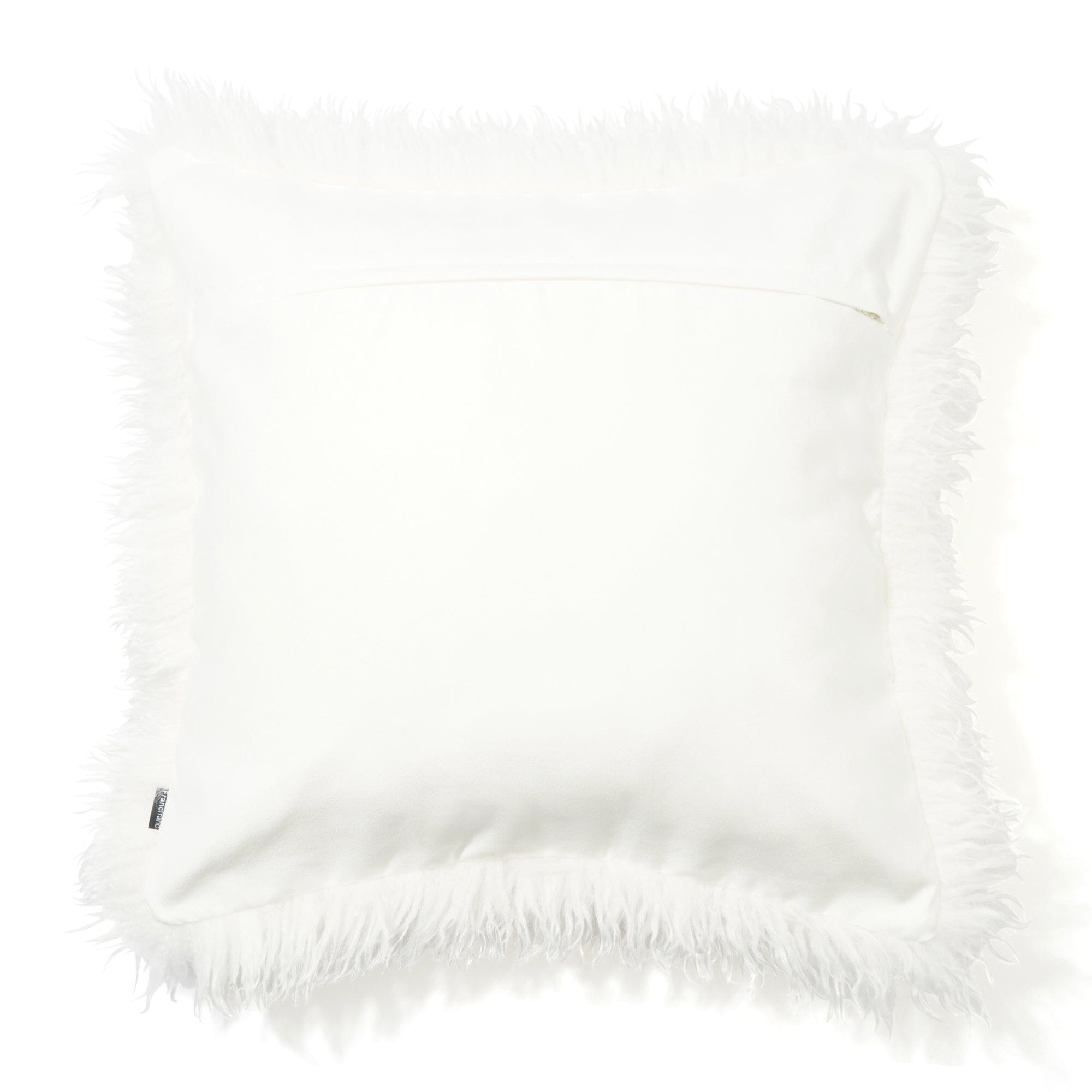 Premium 450x450 White Faux Fur Cushion Cover - Soft & Luxurious Throw Pillow Case for Sofa, Bed, and Home Decor