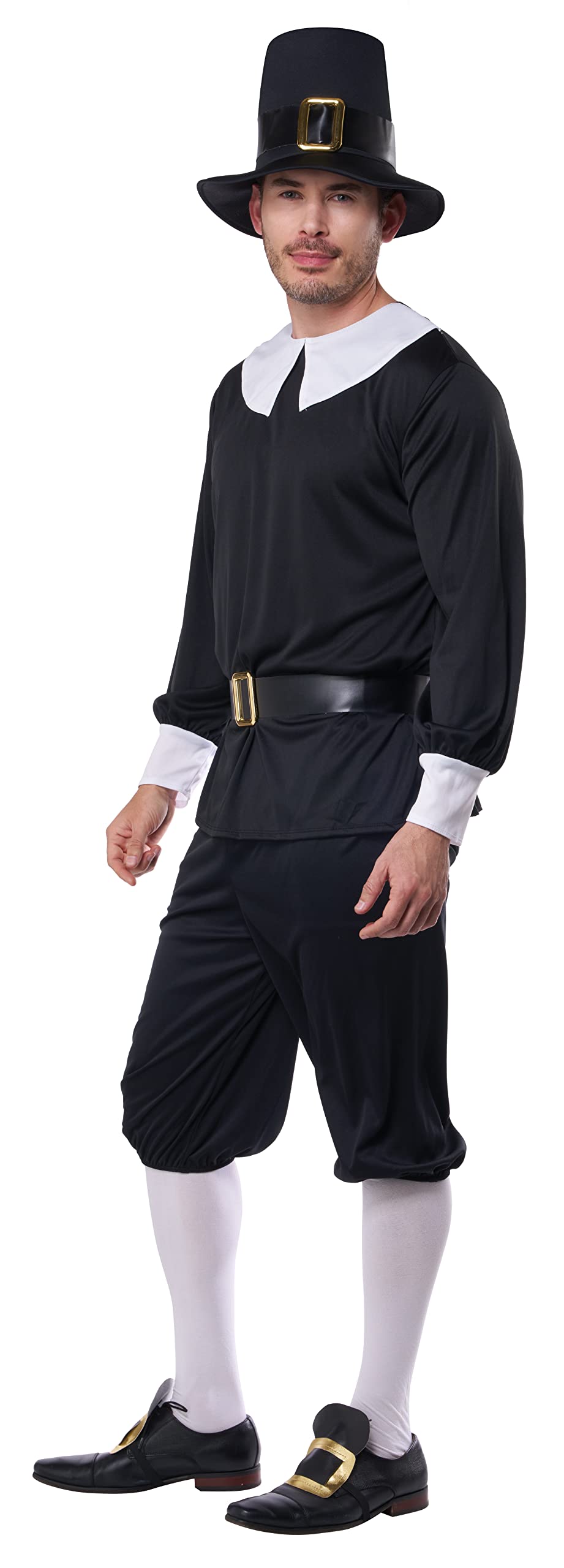 Pilgrim Man Costume for Adults - Authentic Thanksgiving Outfit for Men - Perfect for Halloween, Thanksgiving Parties & Historical Reenactments