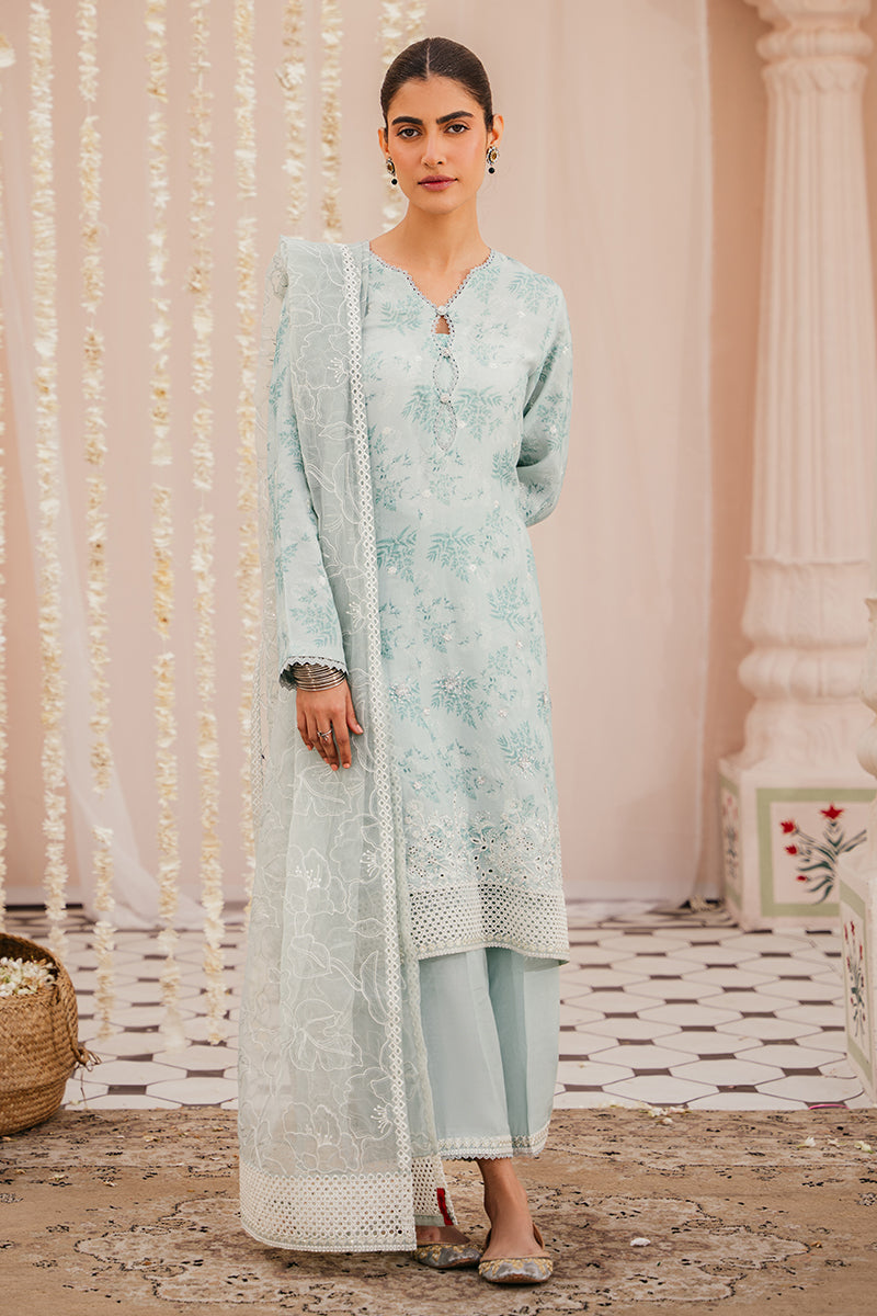 Stylish Grey Mist 3-Piece Outfit Set for Women - Cotton Shirt, Comfortable Trousers & Elegant Dupatta | Perfect for Casual Wear, Office Outfits & Special Occasions
