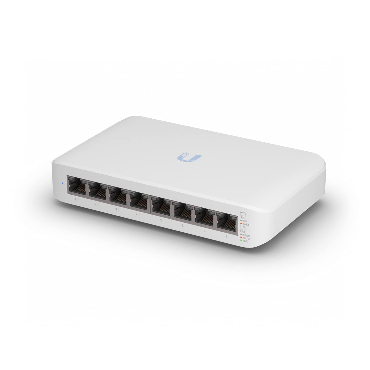 Ubiquiti UniFi Switch Lite 8-Port Gigabit PoE Managed Switch | 802.3af PoE+ | Layer 2 Network Switch | 10/100/1000Mbps | White | Ideal for Home Office & Small Business Networking