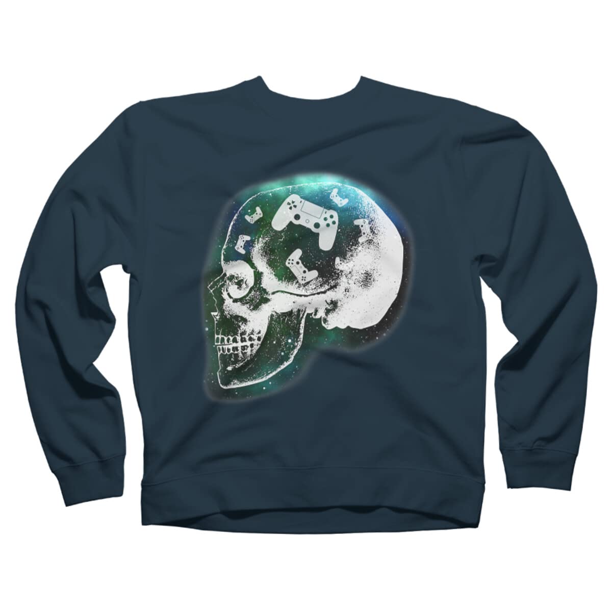 COVI Unisex Mind Controller Skull Gaming Sweatshirt for Men, Boys & Teens | Design By Humans | Perfect for Gamers, Esports & Casual Wear