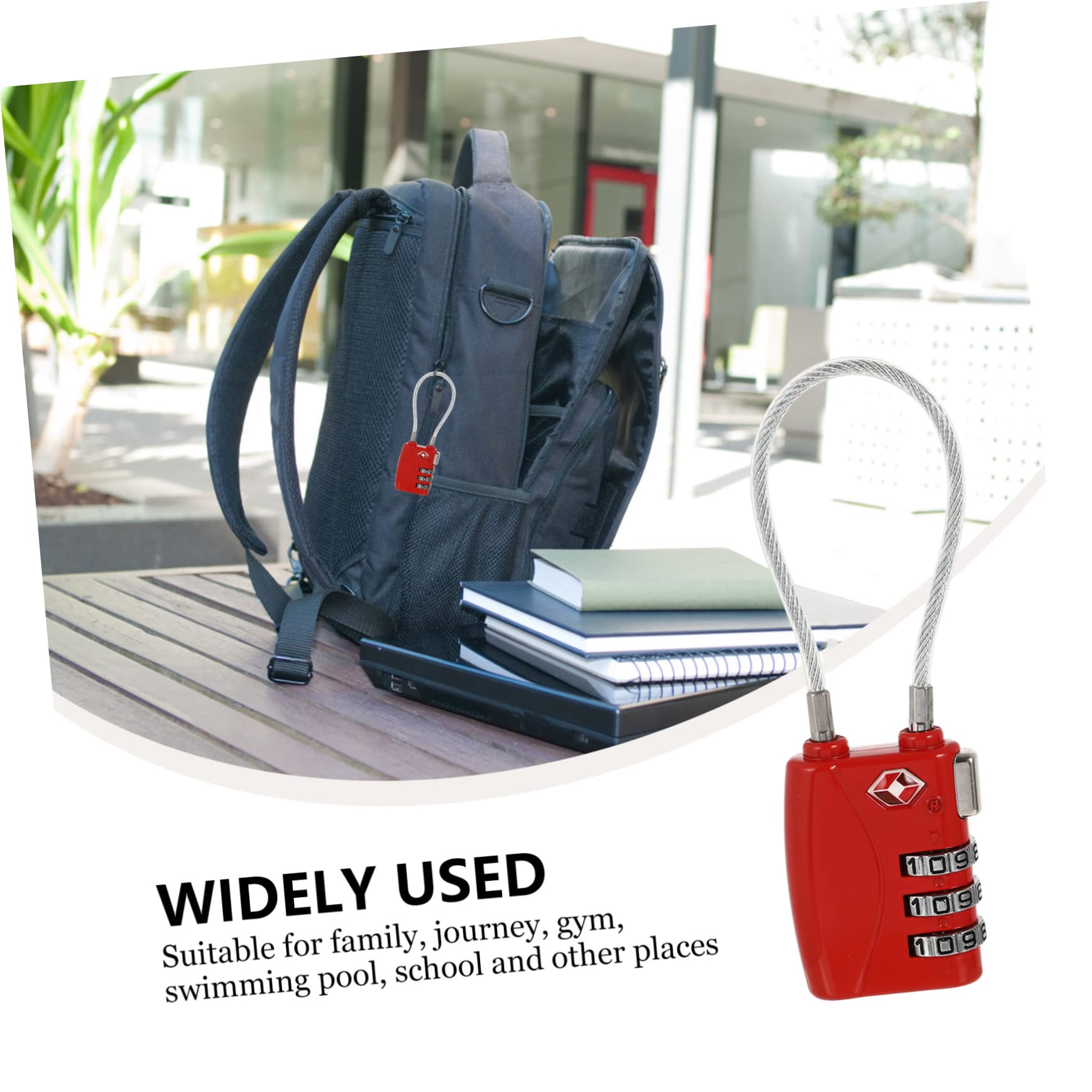 POPETPOP Outdoor Padlock - Waterproof & Heavy Duty Travel Luggage Lock with Key, TSA Approved for Suitcases, Backpacks & Bags - Perfect for Airports, Hotels & International Travel Security