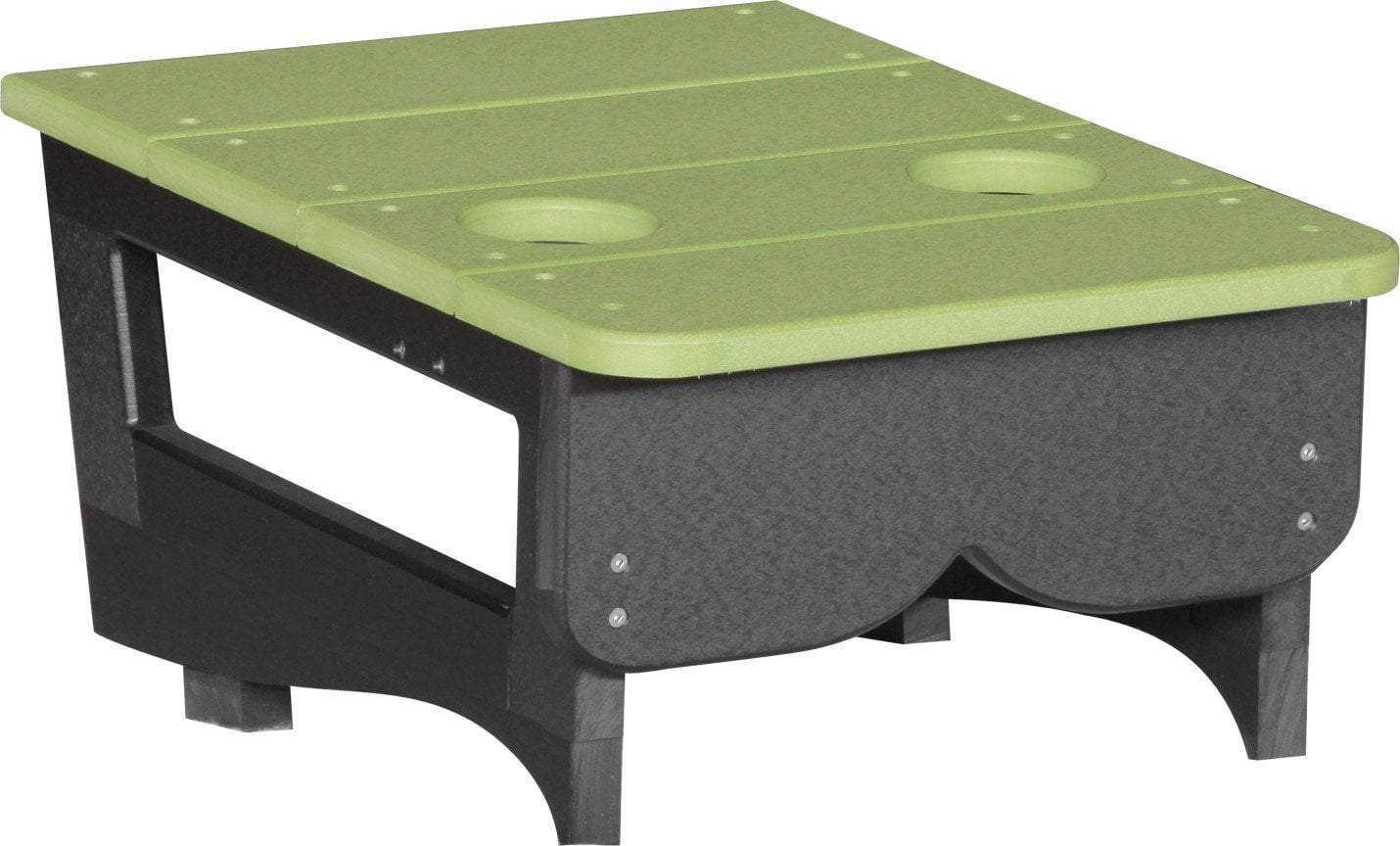 Eco-Friendly Recycled Plastic Center Table with Built-in Cup Holder - Perfect for Living Room, Patio, and Outdoor Gatherings