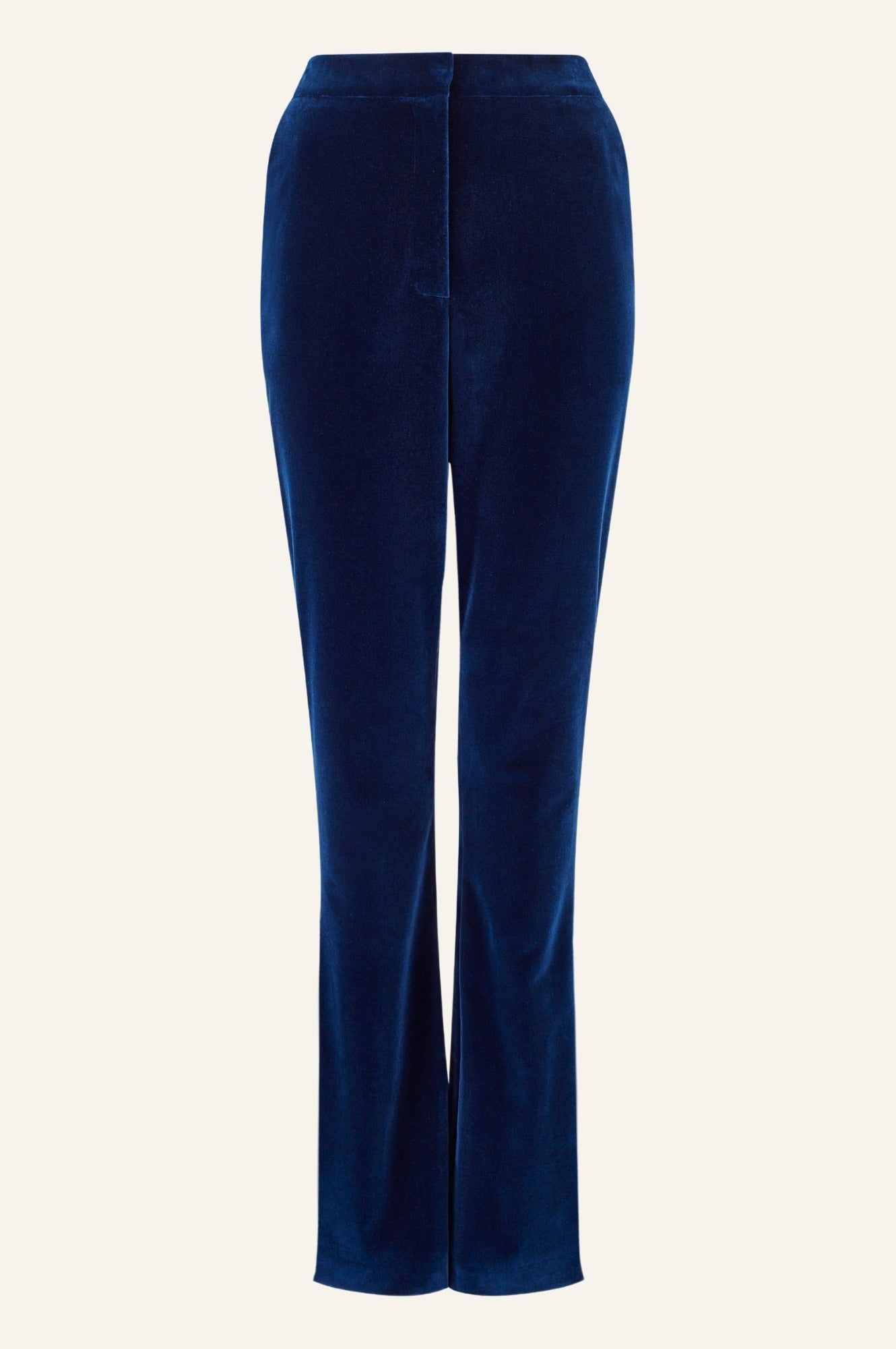 Luxury Velvet Pants for Women - Soft High Waist Stretch Palazzo Trousers in Midnight Blue | Perfect for Evening Parties, Date Nights & Special Occasions