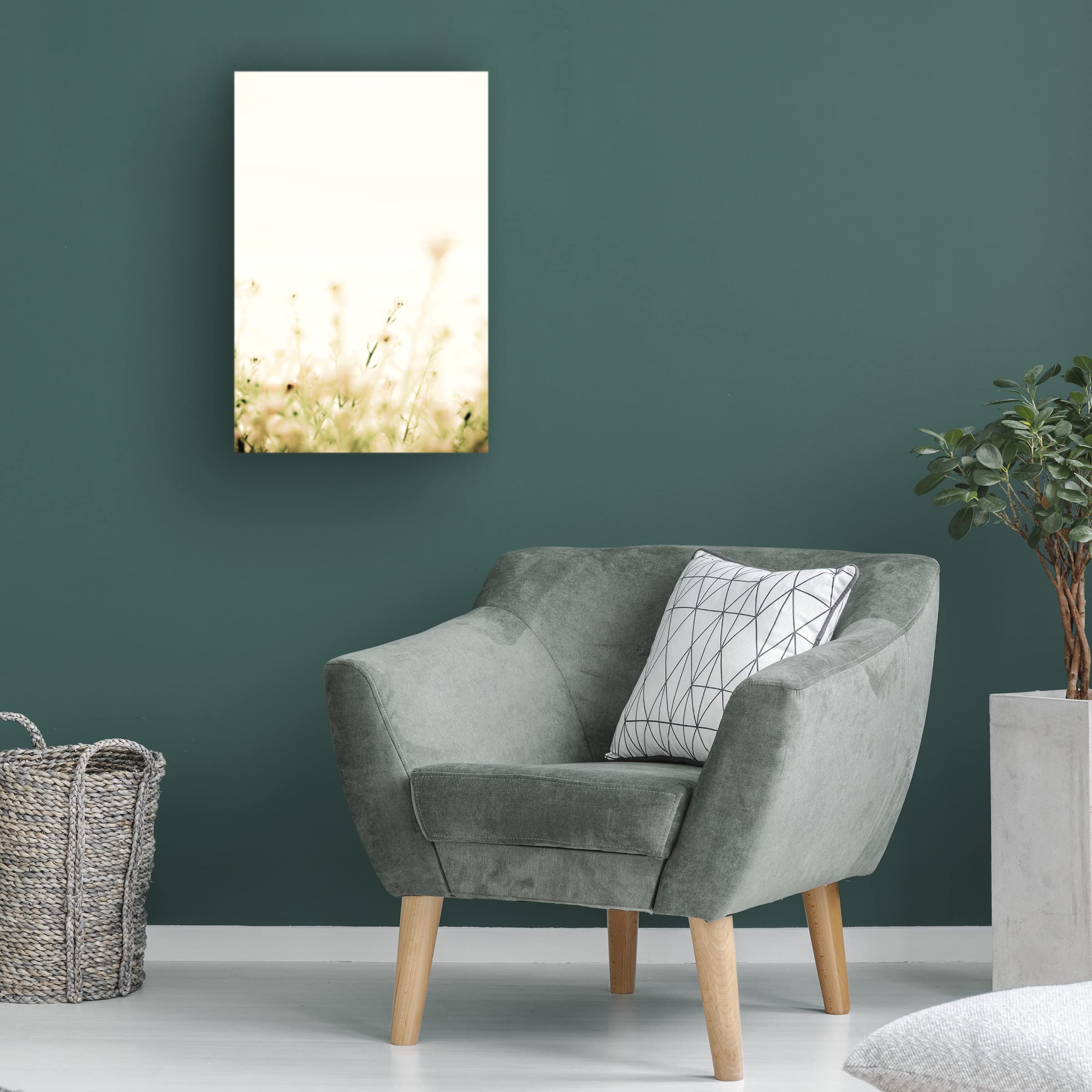 Blue Palomino 'Translucent Beach Flowers I' Canvas Wall Art Print - Coastal Home Decor for Living Room, Bedroom & Office