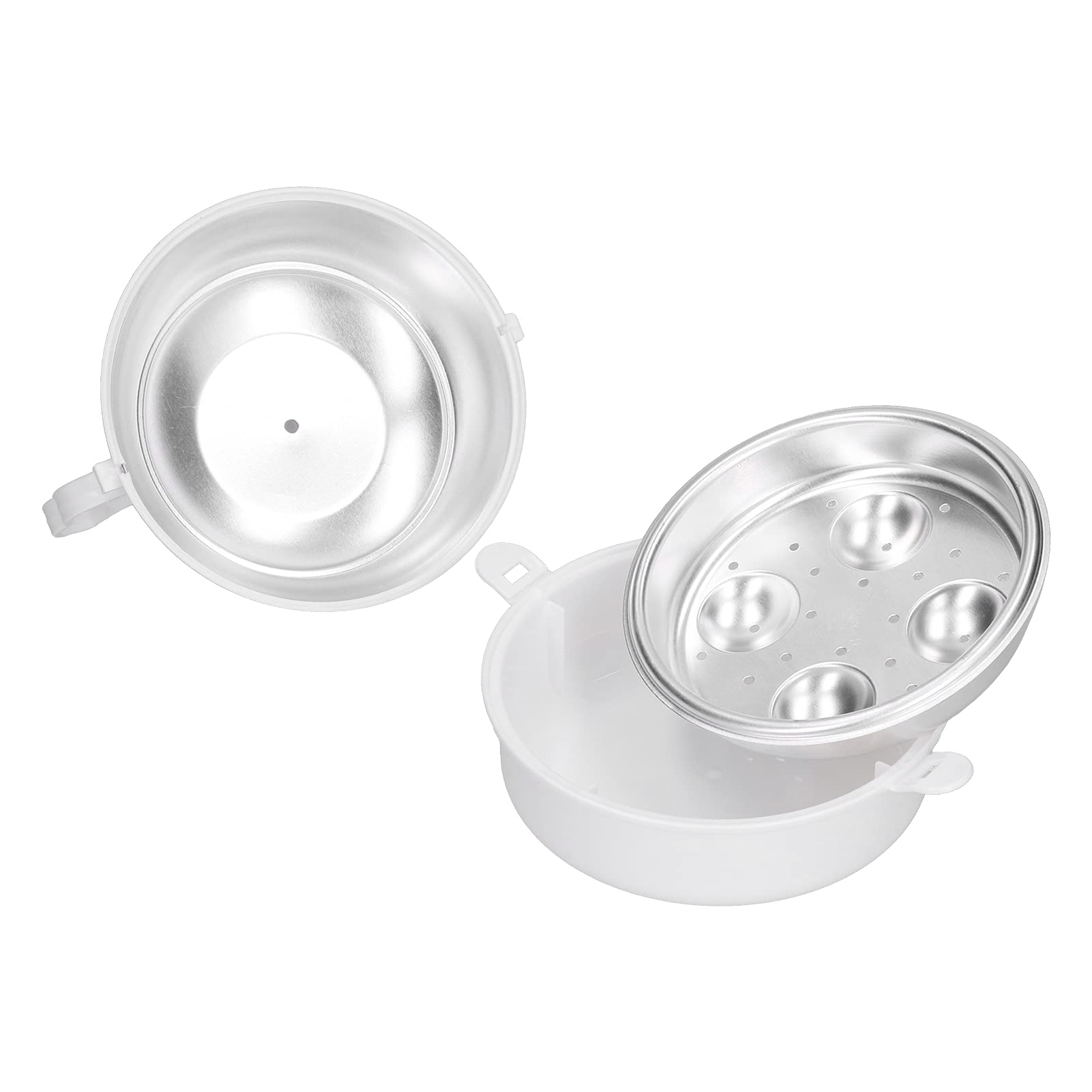 Microwave Egg Poacher - 4 Egg Chicken Shape Silicone Cooker, Heat Resistant Oven Safe Egg Boiler & Steamer for Perfect Poached Eggs - Ideal for Breakfast Meal Prep & Home Kitchen Cooking