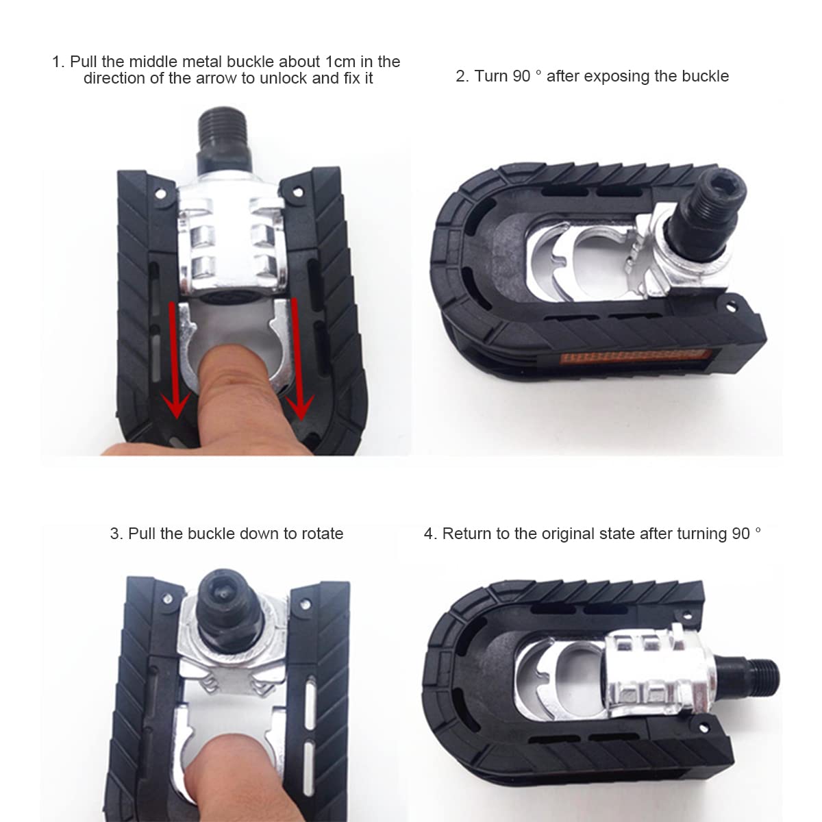9/16 Inch Universal Folding Bike Pedals - Non-Slip Aluminum Alloy Bicycle Pedals for Folding Bikes, BMX, Road & Mountain Bikes (1 Pair) - Perfect for Commuting, Urban Riding & Off-Road Adventures