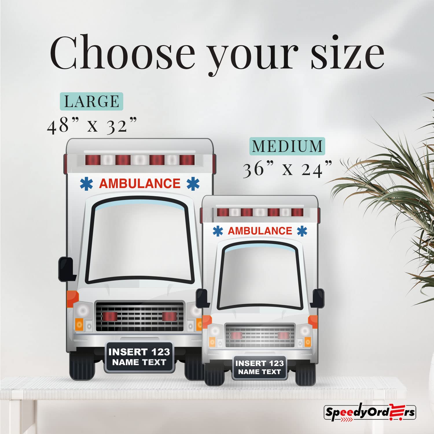 Custom Ambulance Photo Booth Frame - Personalized Nurse Graduation Party Prop - Paramedic Photo Booth Decor (Paper) - Perfect for Medical School Graduations, EMS Celebrations & Healthcare Themed Events