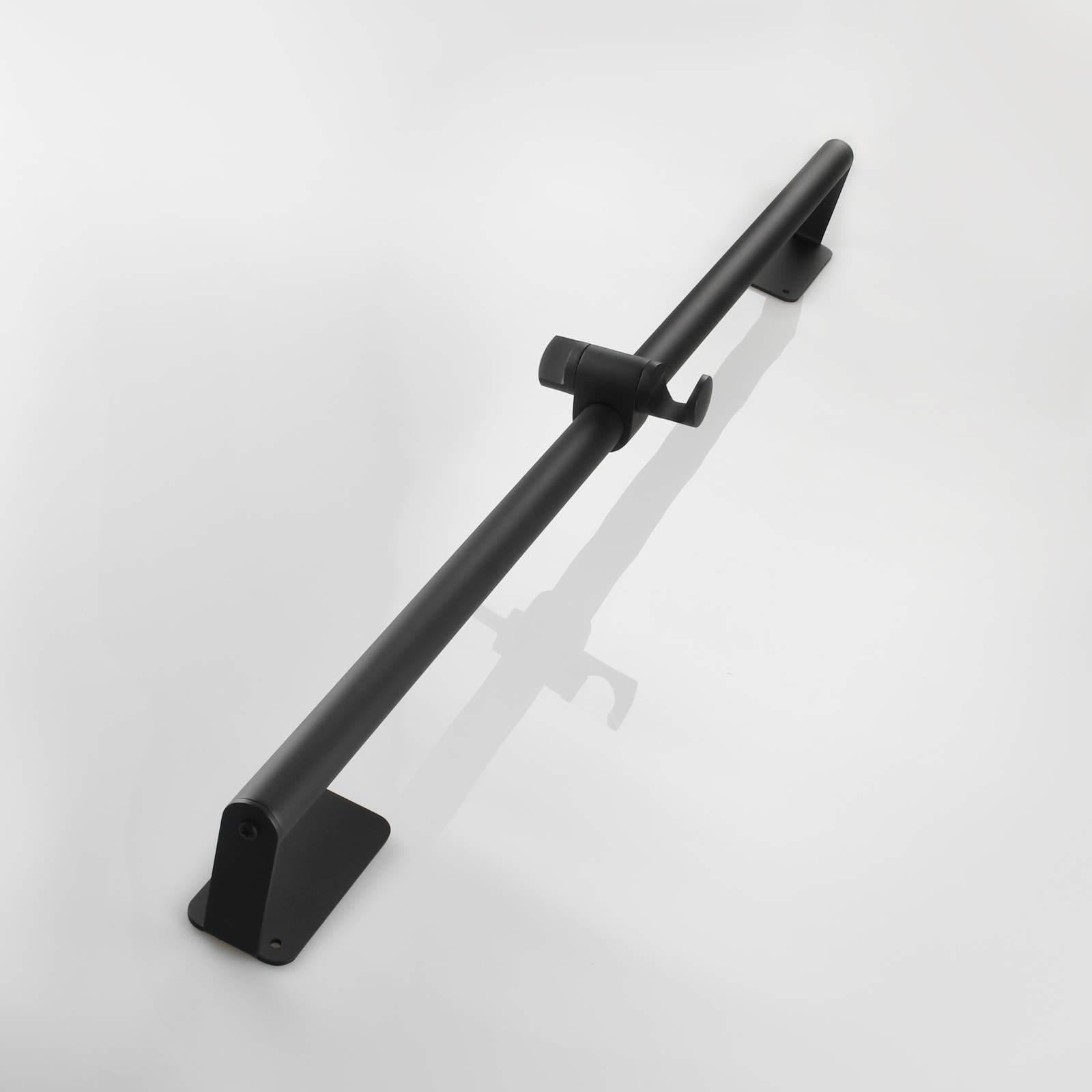 Self-Adhesive Handheld Shower Set - 31.5 Inch (80cm) Adjustable Slide Bar with Detachable Shower Head & Hose - Black (SBH233BF) for Bathroom, RV, and Pet Washing