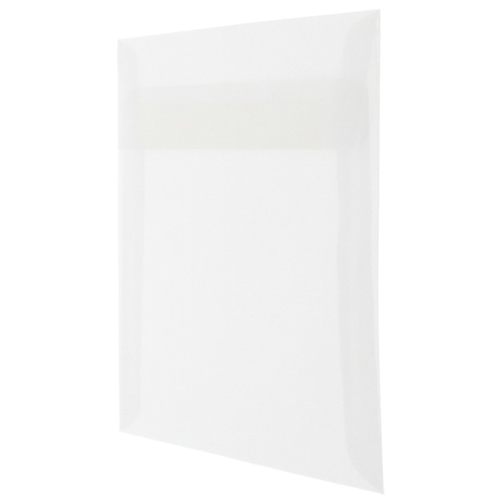 JAM PAPER 8x8 Inch Square Clear Vellum Envelopes for Invitations, Greeting Cards, and Wedding Stationery - 25 Pack Translucent Mailing Sleeves - Perfect for DIY Crafts, Party Favors, and Special Occasions