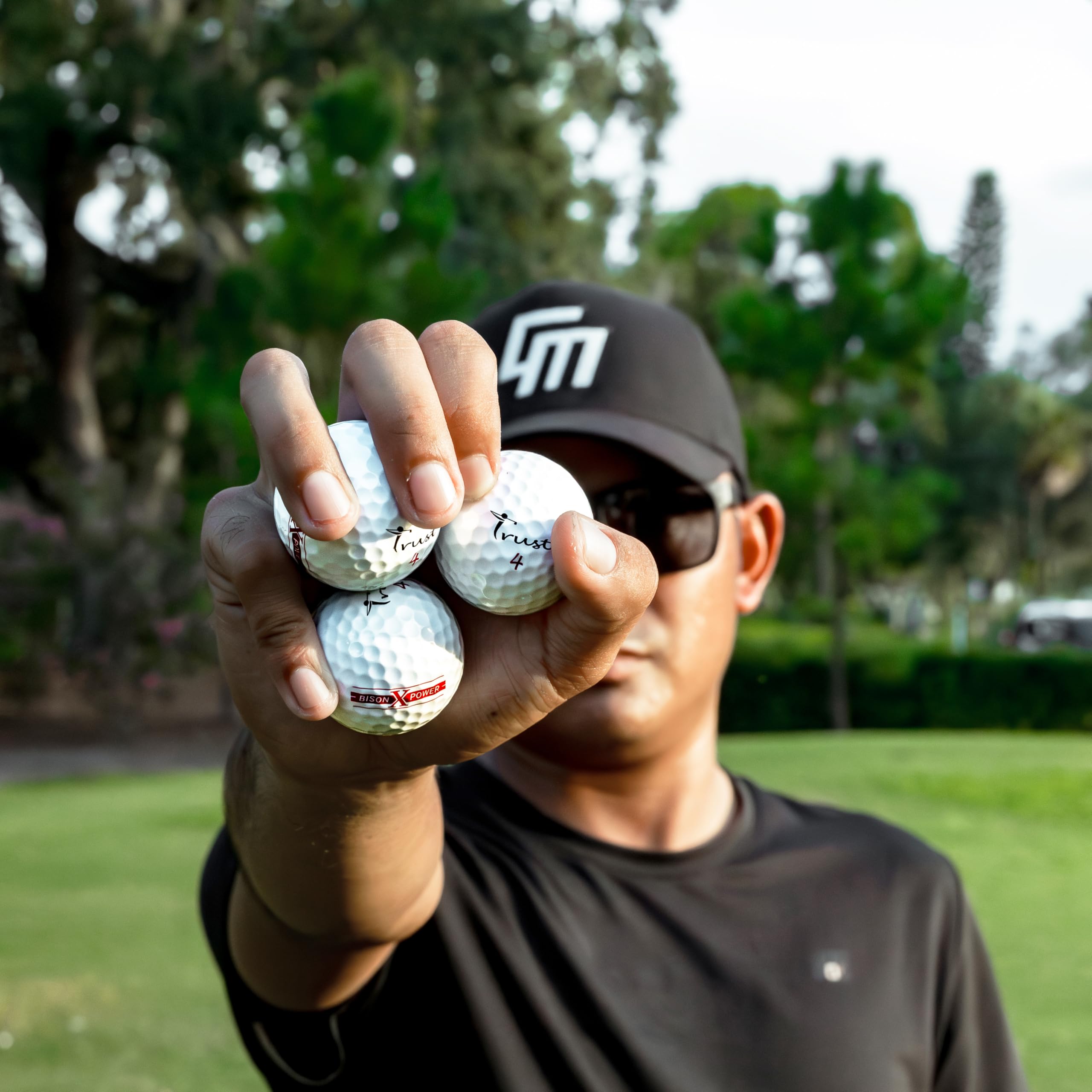 Premium Trust Golf Balls Bison V/X Power - Professional Urethane Cover for Maximum Distance & Control, Soft Feel, Straight Flight - Ideal for Low Handicappers & Tournament Play (White, 12/48 Balls) - Perfect for Competitive Golfers & Driving Range Practice