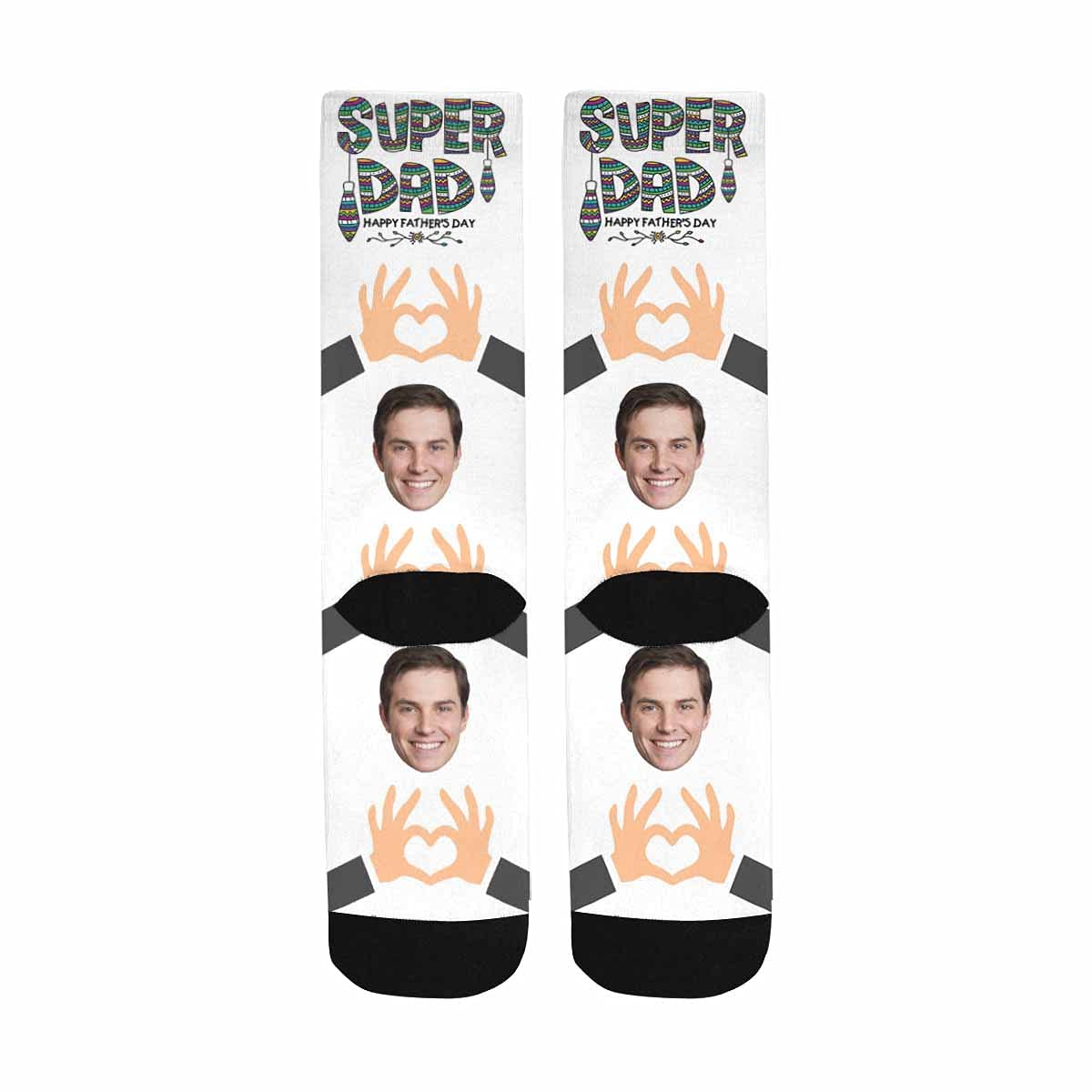 Custom Face Socks for Men - Personalized Father's Day Gift with 