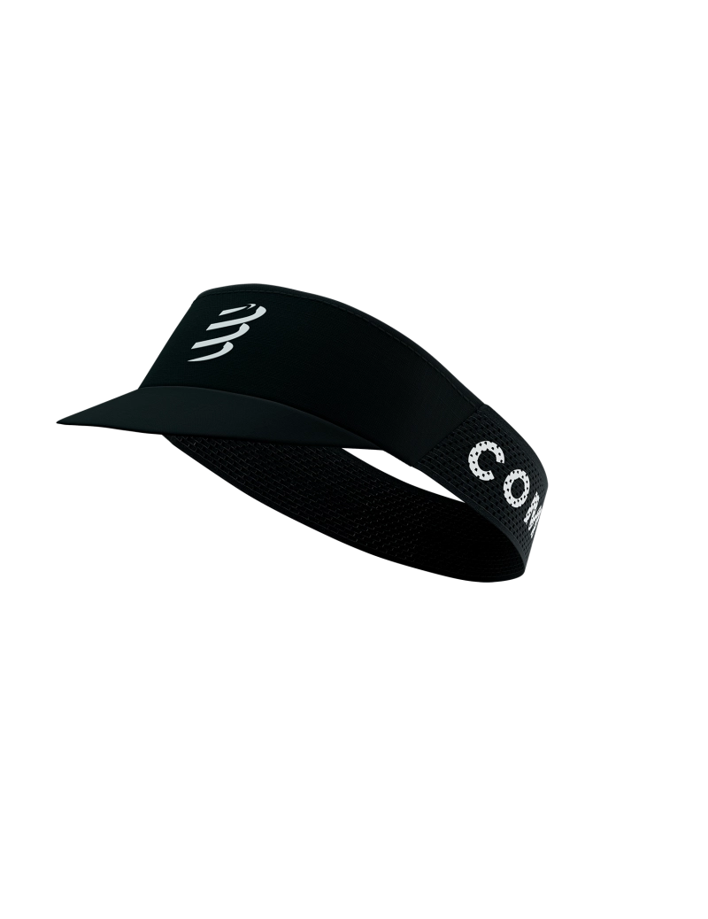 Compressport Unisex Pro Racing Visor - Lightweight Breathable Sun Visor for Running, Cycling & Outdoor Sports - Black