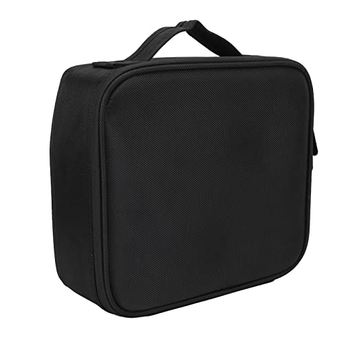 Waterproof Travel Makeup Case - High Capacity Cosmetic Organizer for Women, Black Oxford Fabric Makeup Bag - Perfect for Travel, Gym & Daily Use
