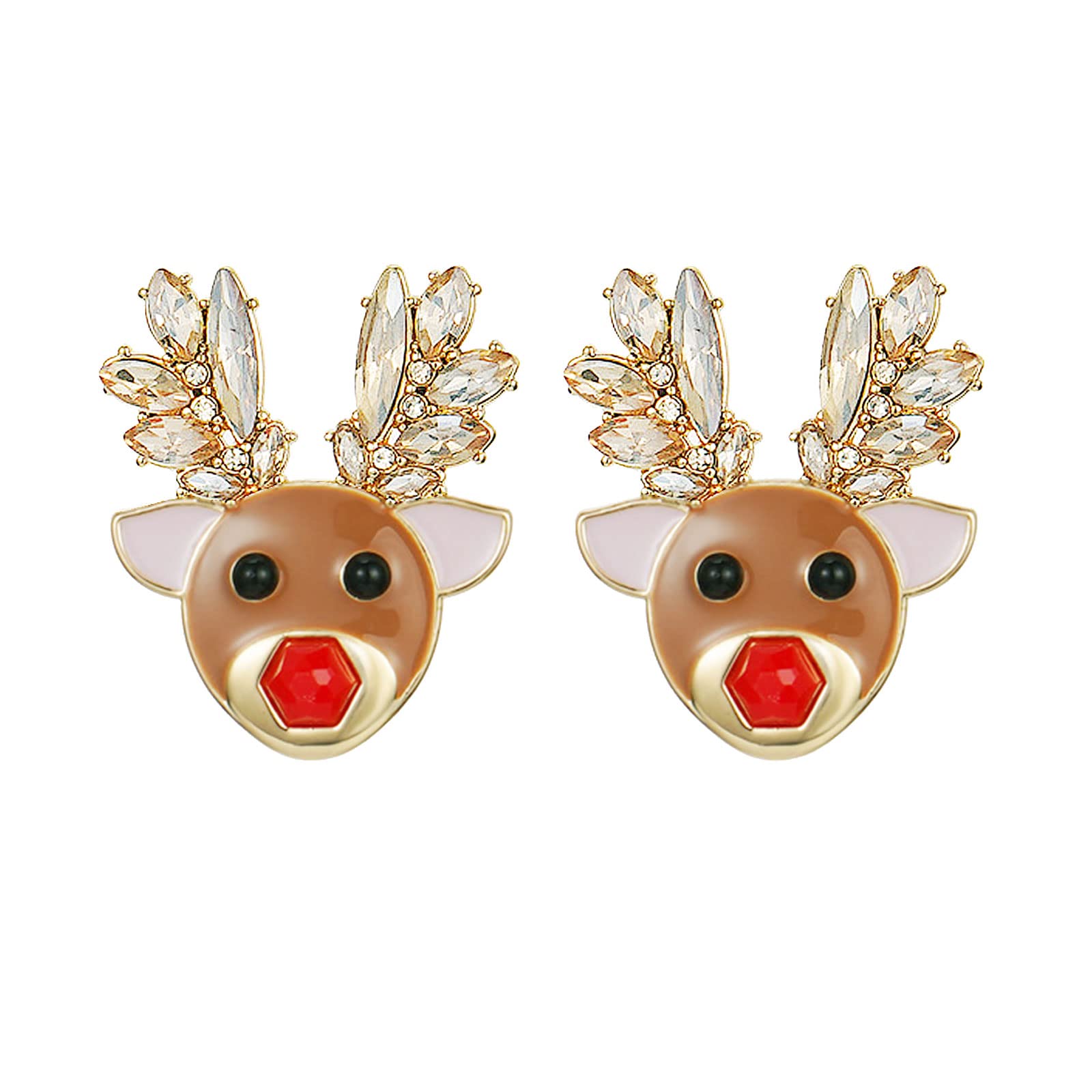 Christmas Dangle Drop Earrings for Women - Red Santa Hat & Green Xmas Tree Acrylic Holiday Jewelry | Perfect Gift for Christmas Parties & Festive Outfits