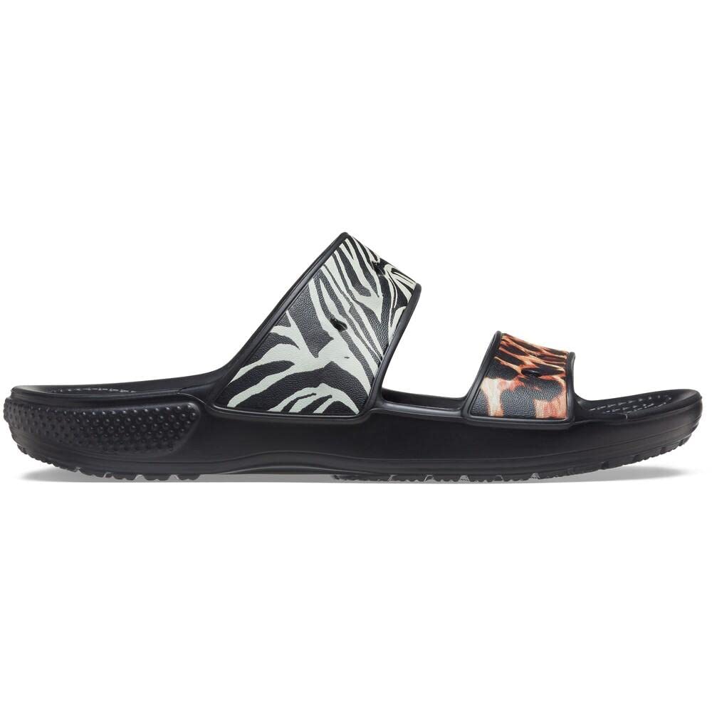 Crocs Unisex Classic Tie Dye Two-Strap Sandals | Comfortable Slide Shoes for Men & Women | Perfect for Beach, Pool & Summer Outdoor Activities