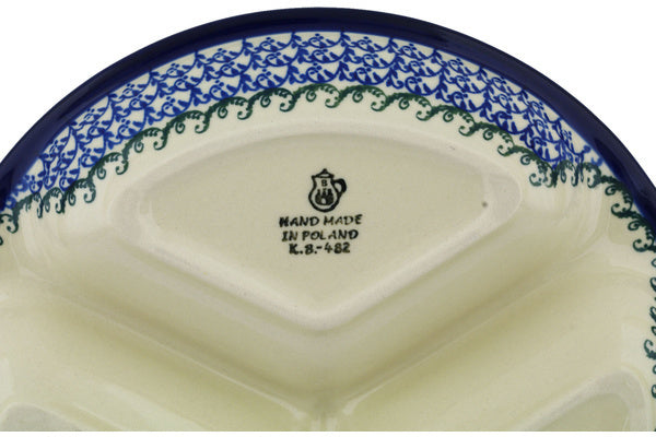 10 Divided Dish with Lime Flower Design - Perfect for Serving Appetizers, Salads, and Party Snacks at Gatherings and Events