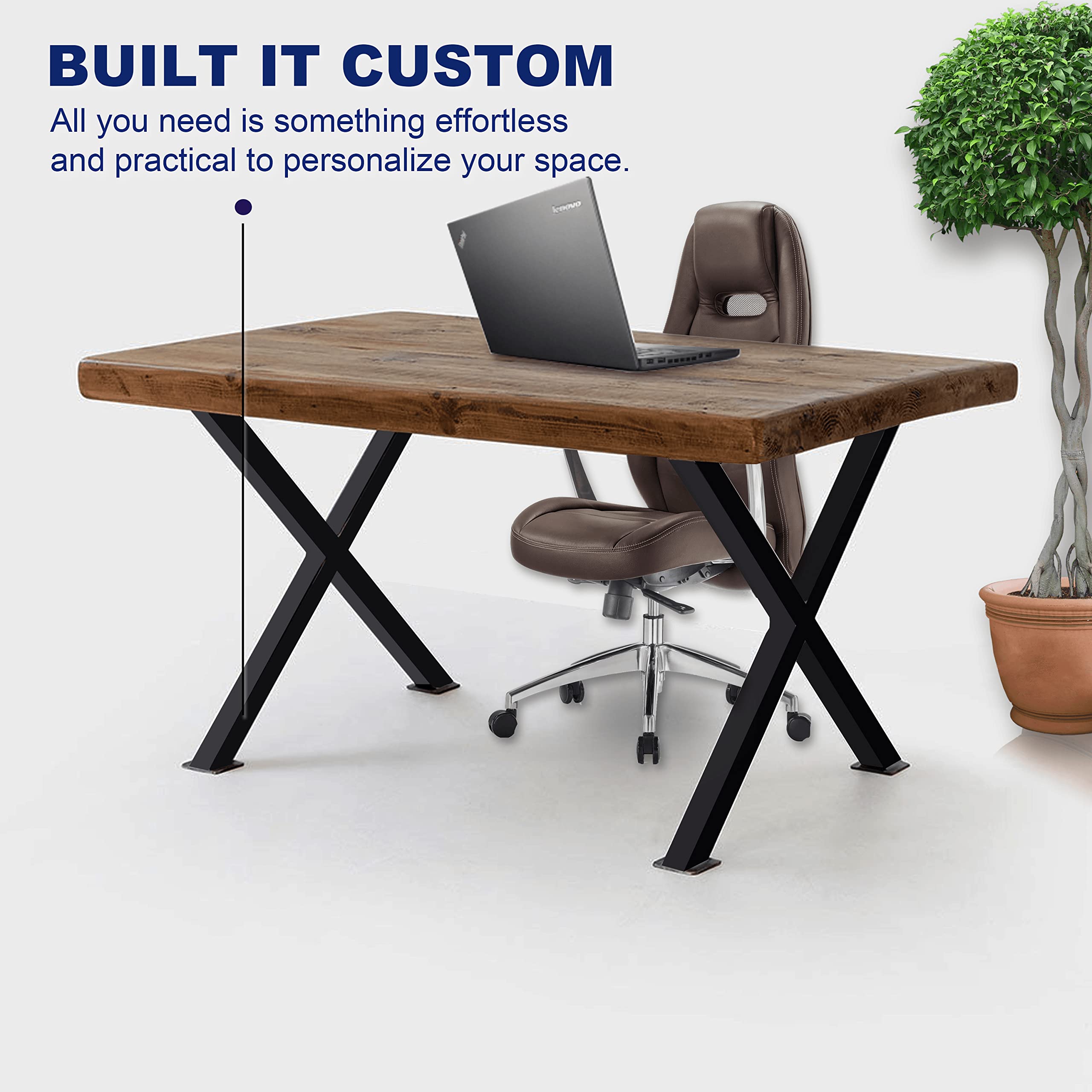 SIMOND STORE X-Shaped Industrial Modern Furniture Legs - 28