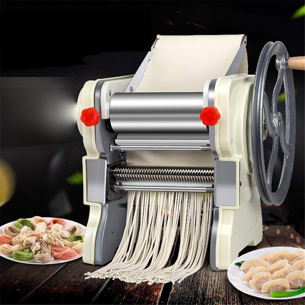 LIJCC Manual Pasta Maker Machine - Stainless Steel Pasta Roller & Noodle Maker for Fresh Homemade Spaghetti, Lasagna & Fettuccine | Perfect Kitchen Tool for Italian Cuisine & Family Cooking
