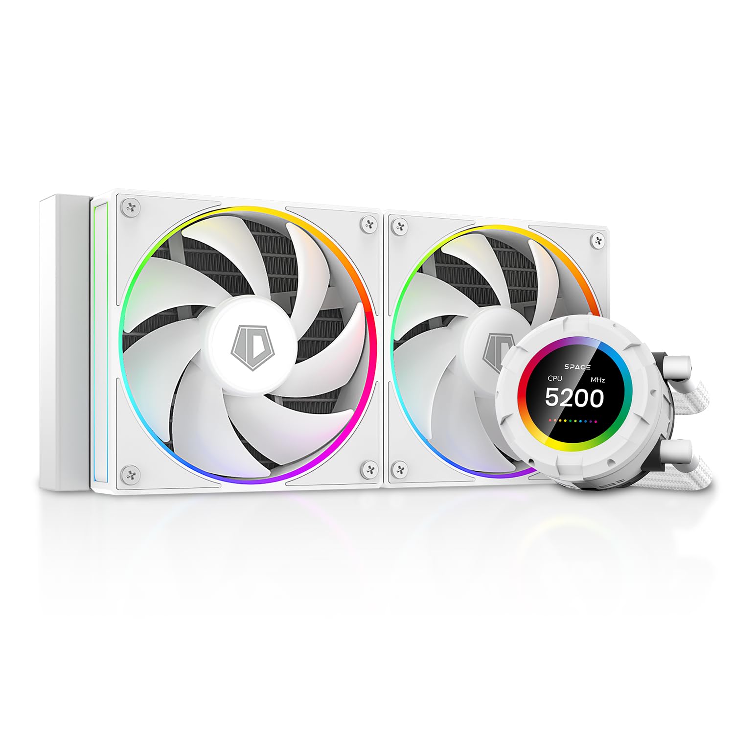 ID-COOLING SL240 White RGB CPU Liquid Cooler with 2.1
