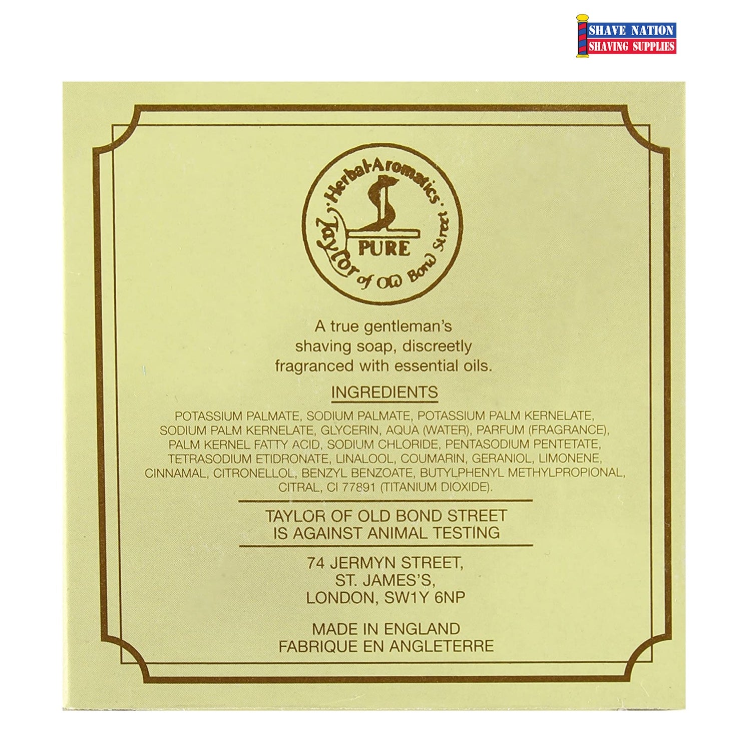 Taylor of Old Bond Street Sandalwood Shaving Soap Refill - Premium Men's Grooming Product for Wet Shaving & Beard Care - Perfect for Home Barbershop & Luxury Shaving Routine