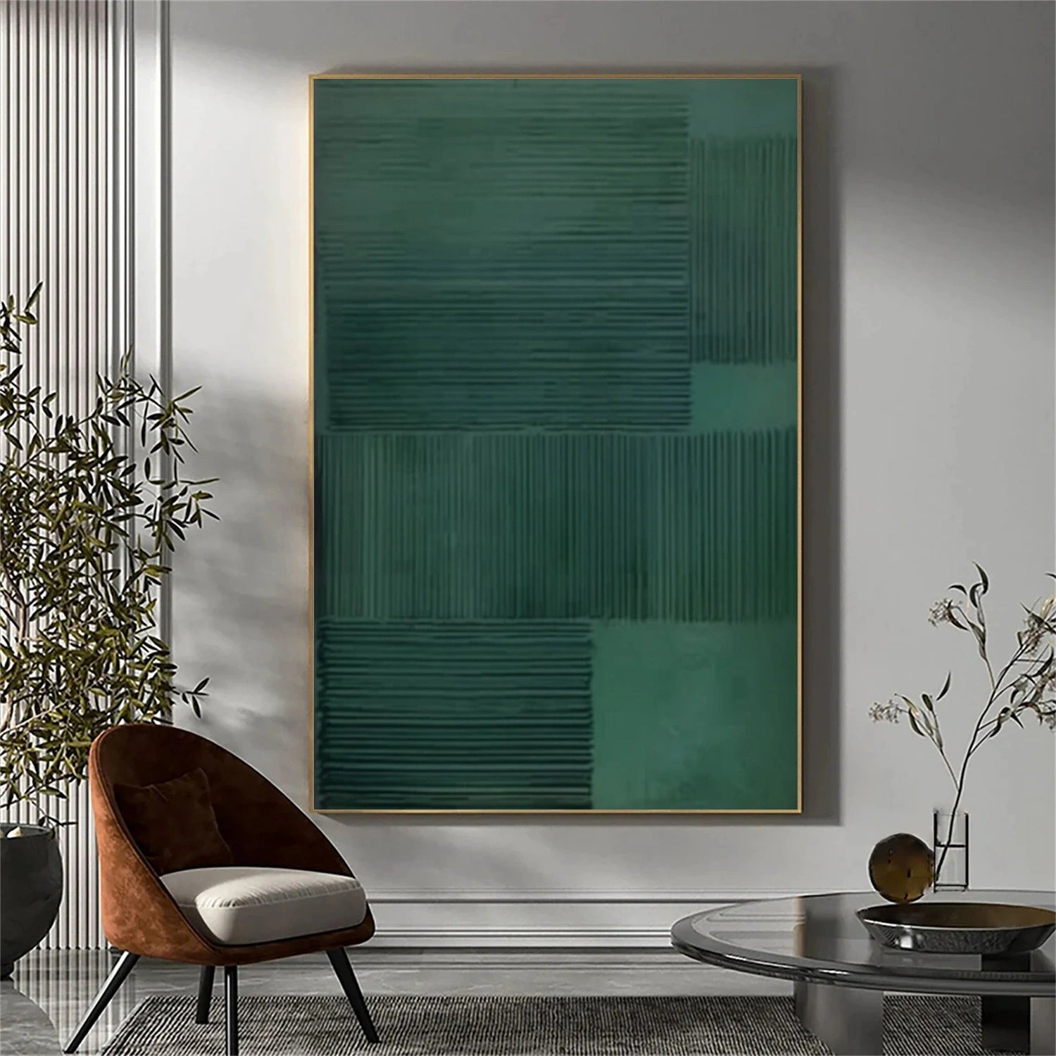 Blue & Green Abstract Wall Art Print #BG123 - Modern Home Decor for Living Room, Bedroom & Office