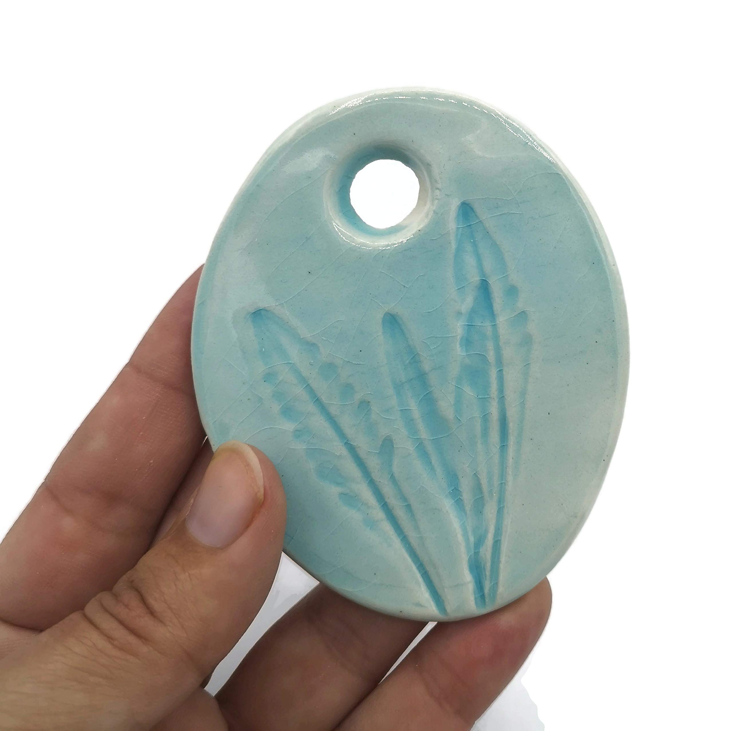 Handmade Turquoise Extra Large Lavender Pendant Charm for Necklace - Boho Jewelry, Women's Fashion Accessory, Gift for Her, Perfect for Weddings & Special Occasions