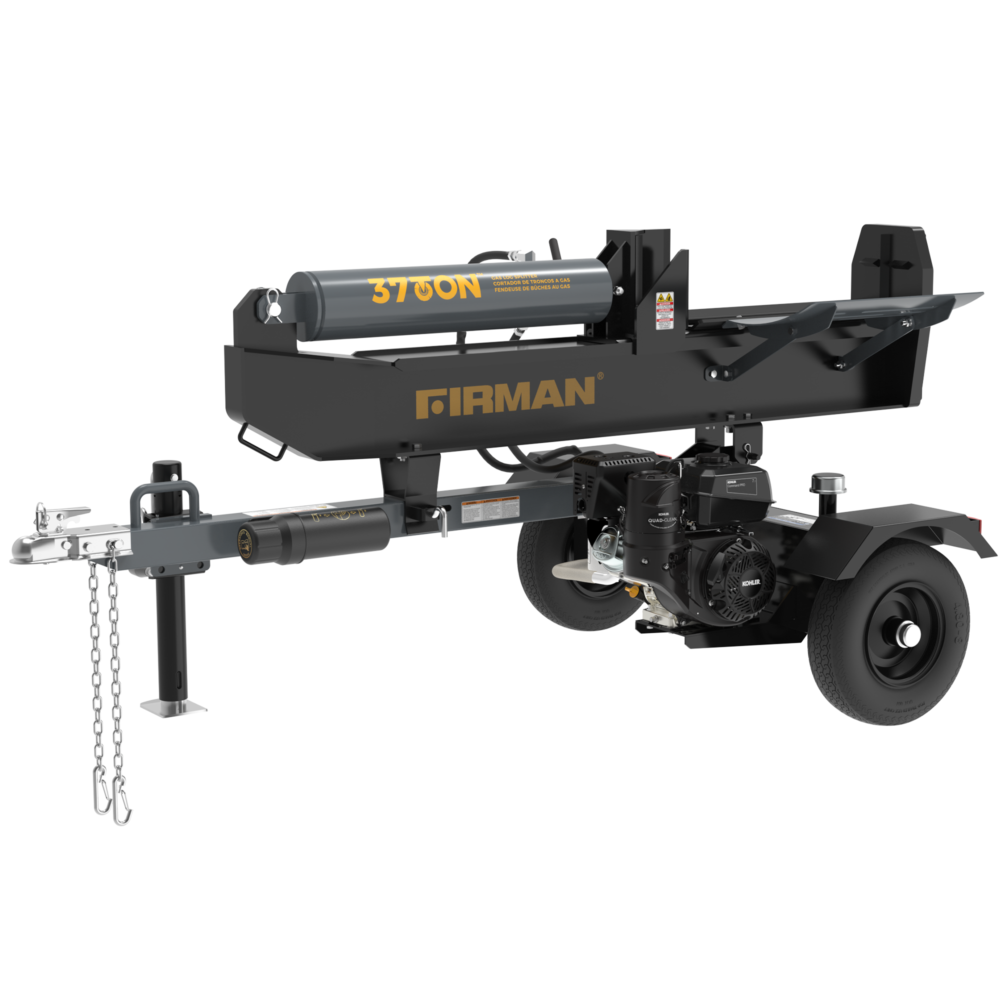37 Ton Heavy Duty Log Splitter - Powerful Hydraulic Wood Splitter for Firewood, Home Heating & Outdoor Landscaping