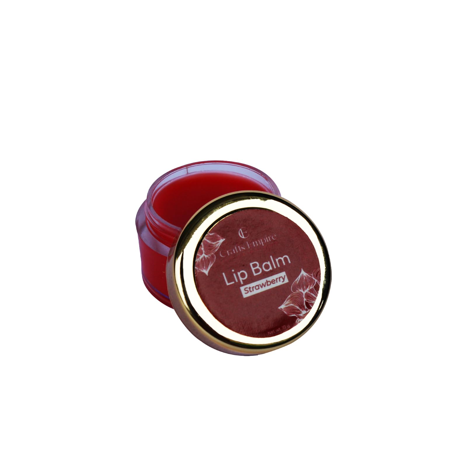 CRAFTS EMPIRE Strawberry Lip Balm - 10g | Moisturizing & Nourishing Lip Care for Dry, Chapped Lips | Perfect for Winter, Travel & Daily Use