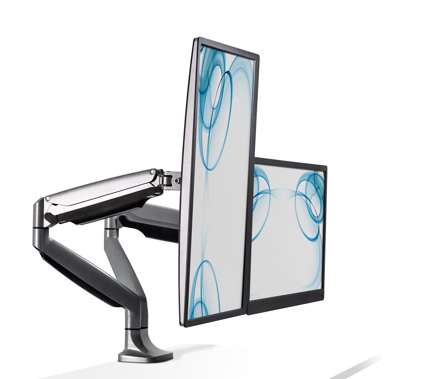 Mount-It! (MI-1772) Dual Monitor Arm Stand - Adjustable Gas Spring Mount for 2 Screens up to 32