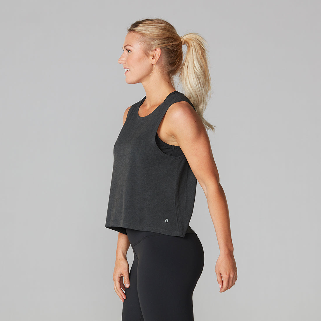 Tavi Noir High Low Tank Top for Women - Stylish Asymmetrical Hem Casual & Party Wear - Perfect for Layering, Workouts, and Night Out