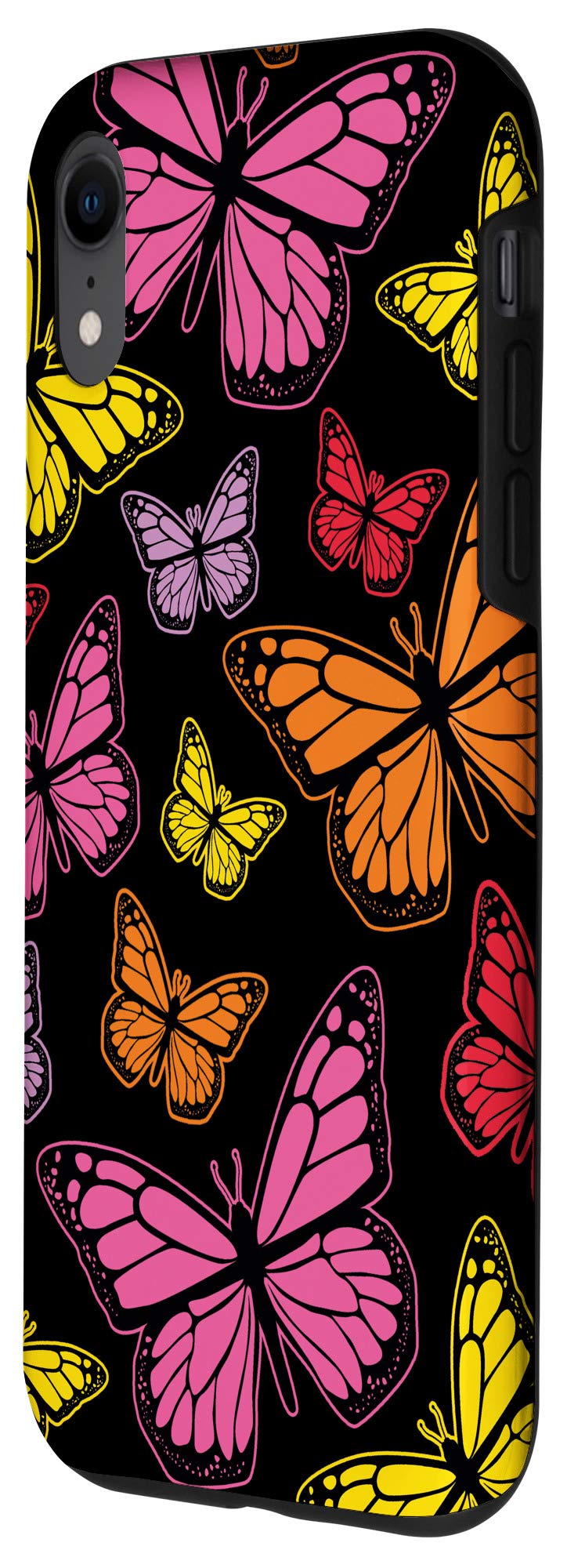 iPhone XR Cute Butterfly Print Monarch Butterfly Phone Case - Durable Protective Cover for Everyday Use, Travel & Outdoor Activities