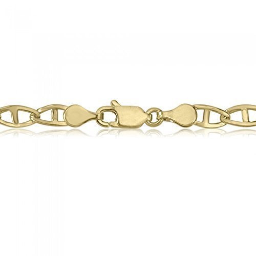 10K Gold Medical Alert Bracelet with Engraving - Emergency Medical ID Jewelry for Allergies & Conditions - High Polished Mariner Link Bracelet - Perfect for Daily Wear & Special Occasions