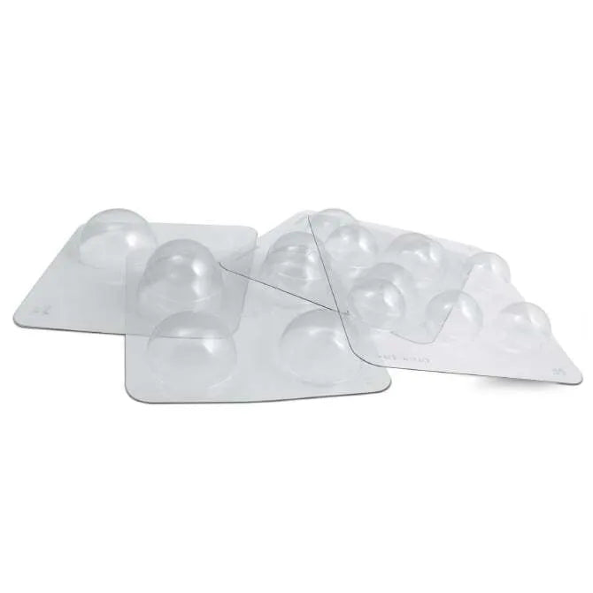 4-Piece Half Sphere Silicone Mold Kit for Baking, Candles, Soap Making - DIY Chocolate, Resin, Plaster Crafts