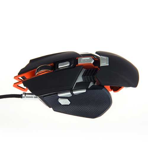 AJazz GTX 4000DPI USB Wired RGB Backlit Ergonomic Optical Gaming Mouse with Adjustable Wrist Pad - Perfect for PC Gaming, Office Work & Long Computer Sessions