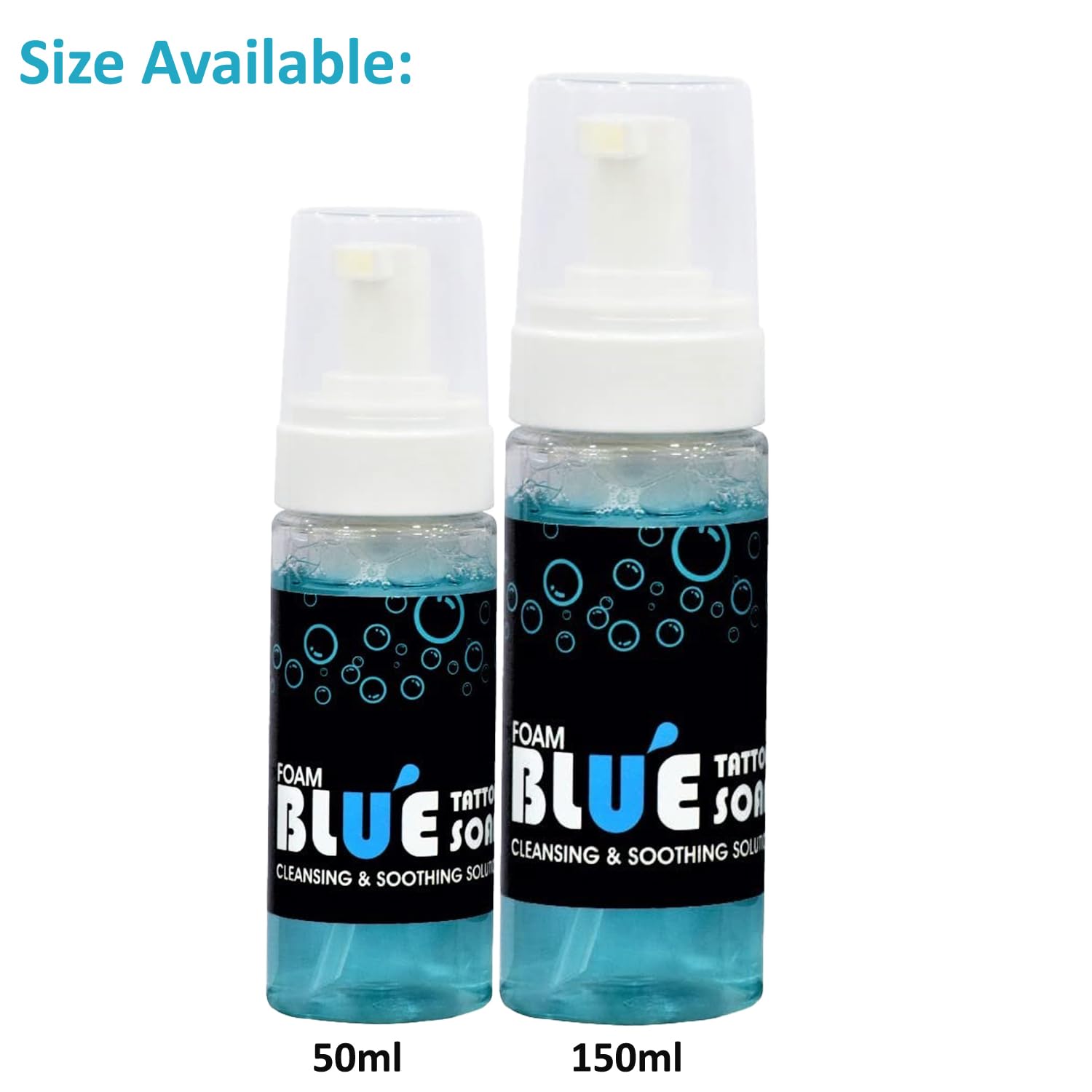 Tattoo Healing & Cleaning Foaming Blue Soap (50ml) - Gentle Aftercare for New Tattoos, Piercings & Skin Irritations | Antibacterial & Moisturizing Formula