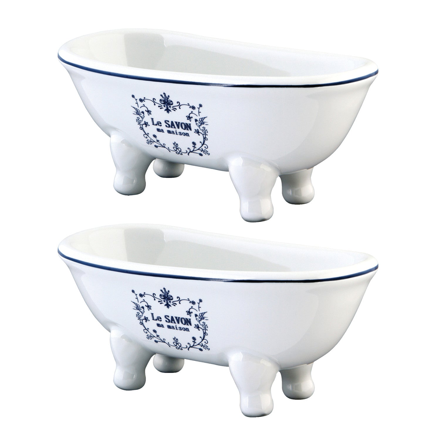 BATUBDSWD 5 11/16 Inch Mini Bathtub for Dolls (2-Pack), White - Perfect for Dollhouse Accessories & Kids Bath Time Play