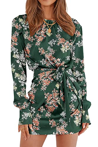 Print Dark Green Pink Floral