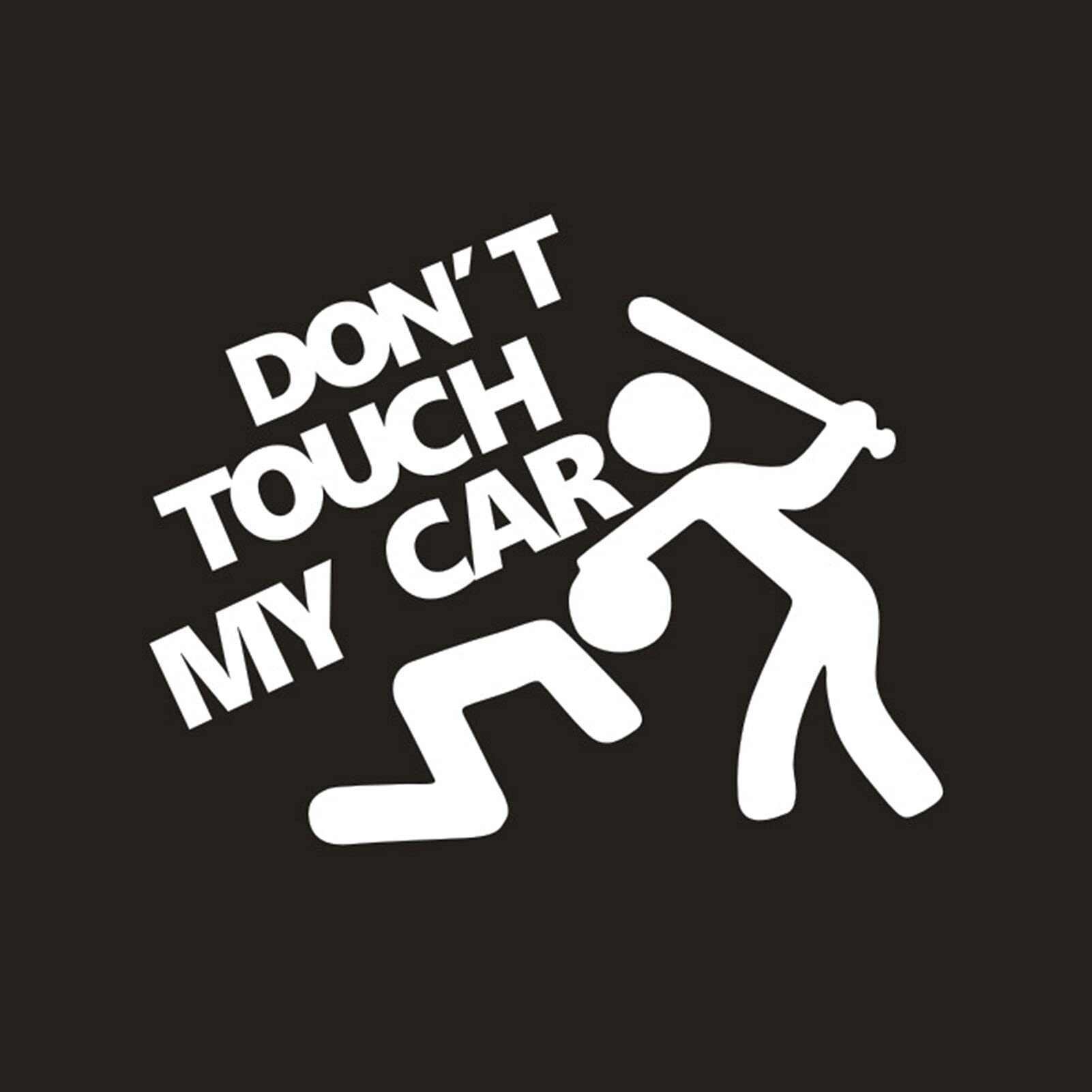Funny Car Sticker - 'Don't Touch My Car' Vinyl Decals for Auto Body, Bumper & Fender | Creative Motorcycle Exterior Decoration & Car Window Accessories | Perfect for Personalizing Vehicles & Expressing Personality