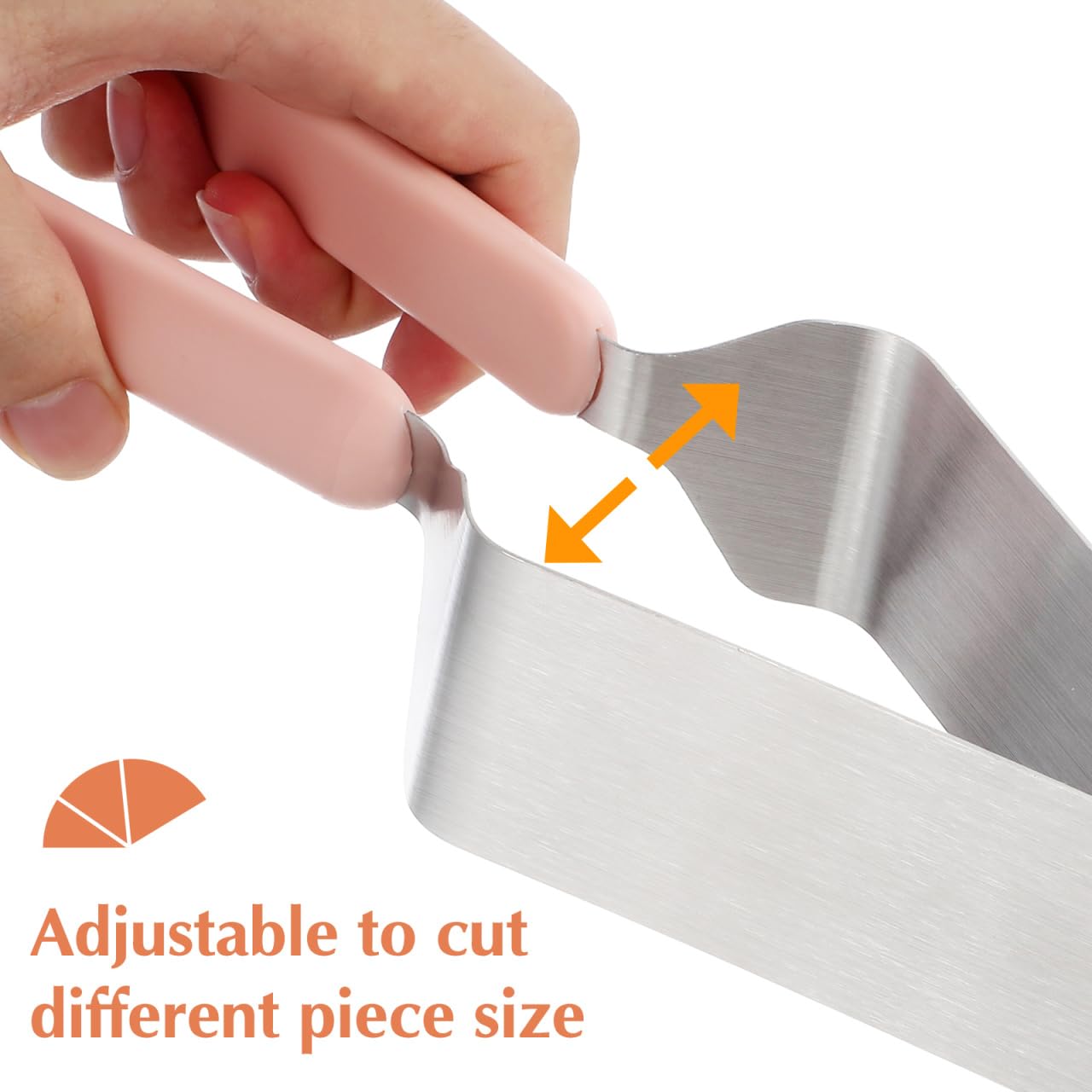 iplusmile 2-Piece Stainless Steel Cake Slicer Set - Adjustable Pie & Cheese Cake Divider with Double Handle - Perfect for Wedding, Birthday & Party Dessert Serving