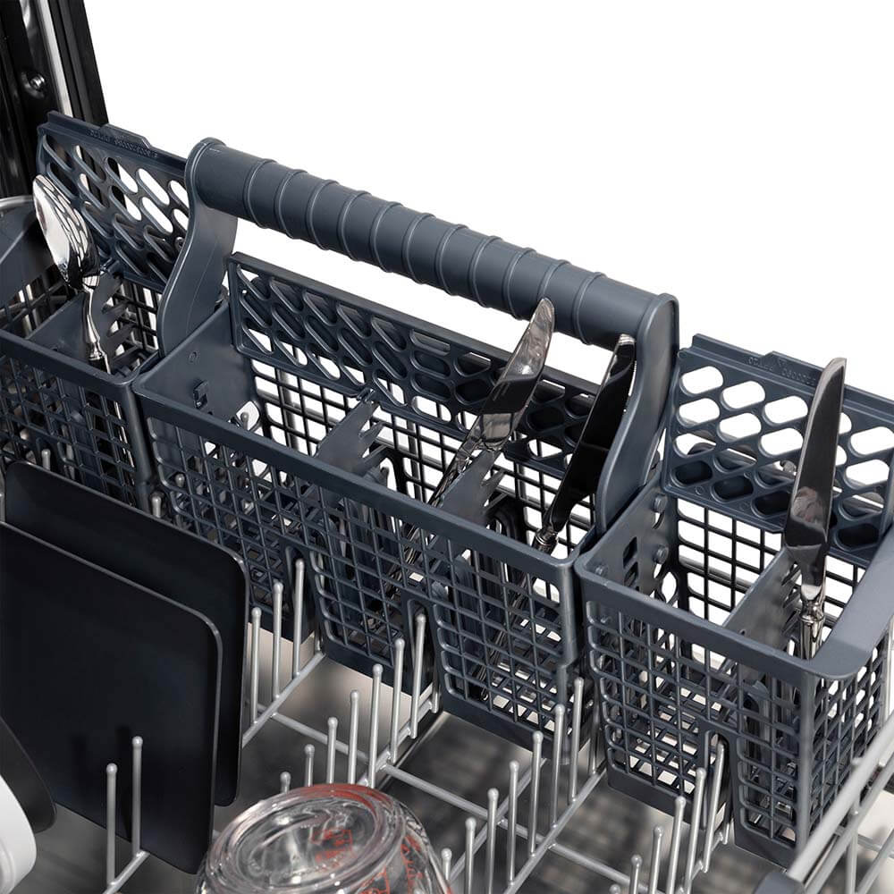 ZLINE 24 Inch Monument Series 3rd Rack Dishwasher - Touch Control, Satin Stainless Steel Panel, Stainless Steel Tub, Ultra Quiet 45dBa (DWMT SN 24) - Perfect for Modern Kitchens and Open-Concept Homes