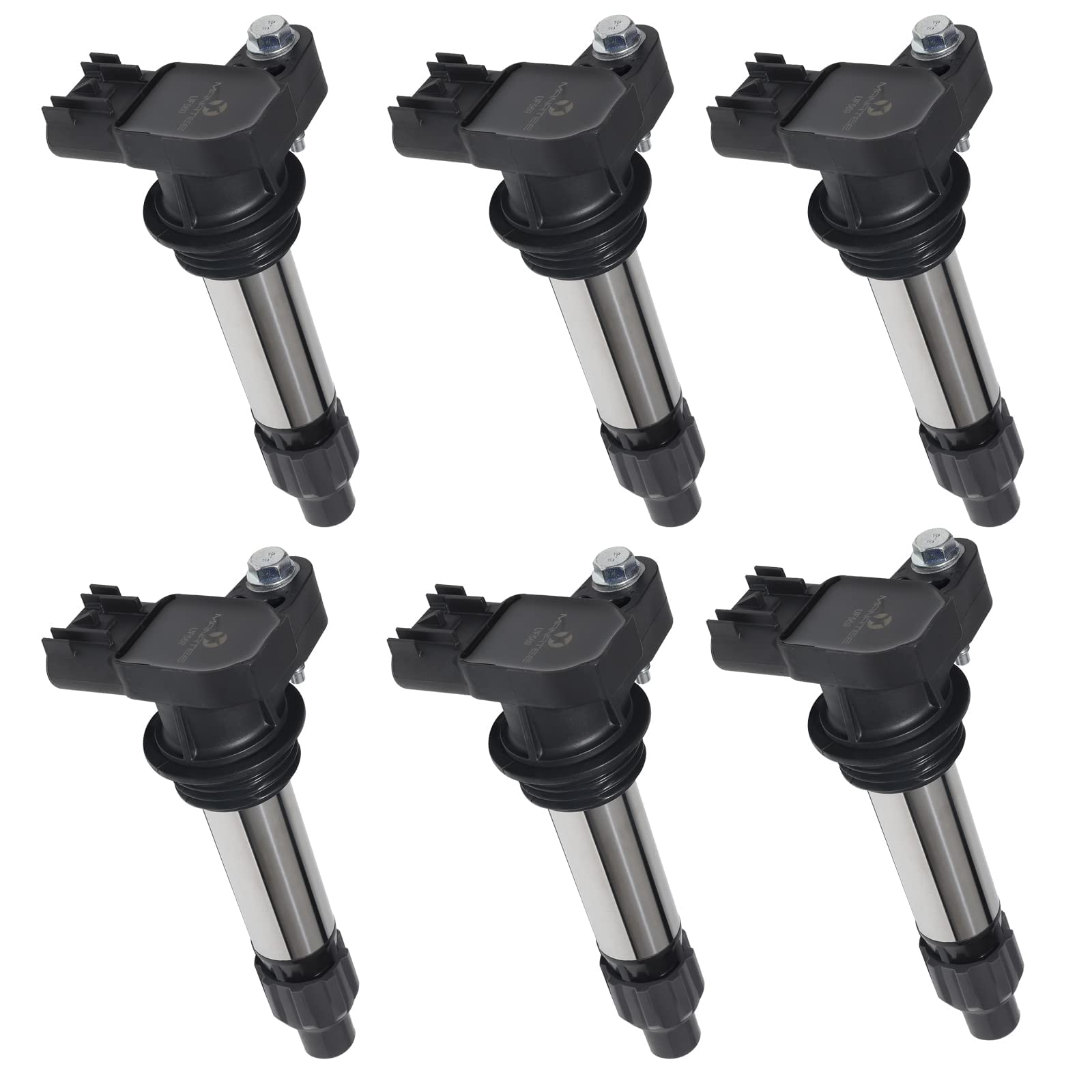 MANATEE UF569 Ignition Coil Pack 6 PCS - Compatible with GMC Acadia, Buick Enclave, Chevy Traverse, Impala, Camaro, Equinox, Cadillac SRX, CTS, Suzuki XL7, Saturn Vue 3.6L 3.0L - Replaces D515C, C1555, GN10494 - Perfect for Engine Performance & Smooth Driving