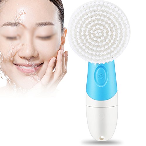 Waterproof Electric Facial Cleansing Brush - Gentle Exfoliation & Deep Pore Cleaning for Acne-Prone & Sensitive Skin | Perfect for Daily Skincare Routine & Travel