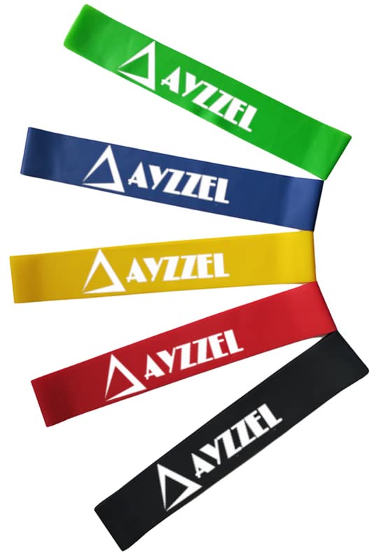 Premium Resistance Loop Bands Set of 5 - Strength Training, Physical Therapy, Yoga & Pilates Workout Bands for Home Gym, Muscle Toning, Glutes & Abs Exercise - Ideal for Rehabilitation, Stretching & Fitness Training