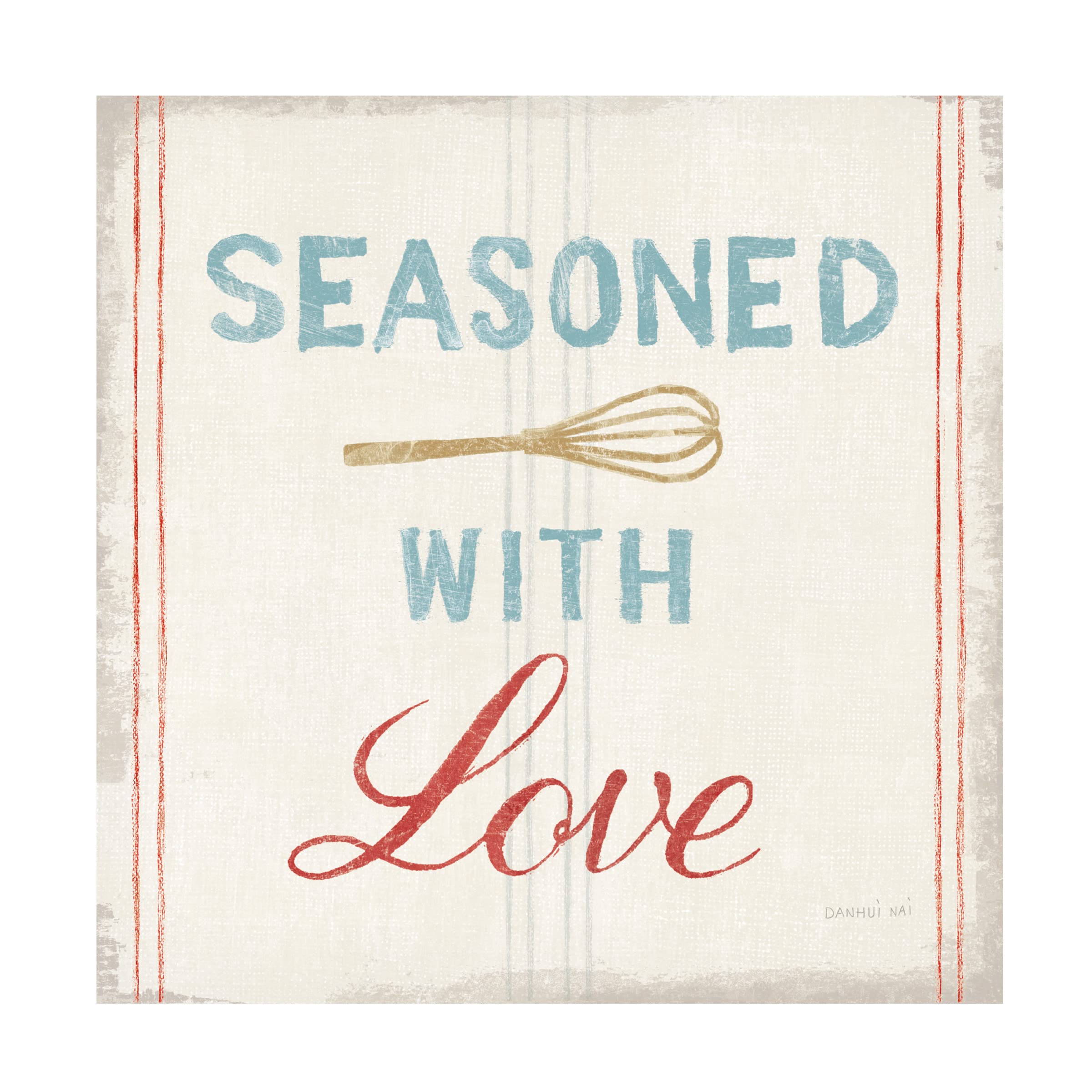 Danhui Nai 'Floursack Kitchen VII Bold' Canvas Wall Art Print - Modern Kitchen Decor for Home, Dining Room & Office