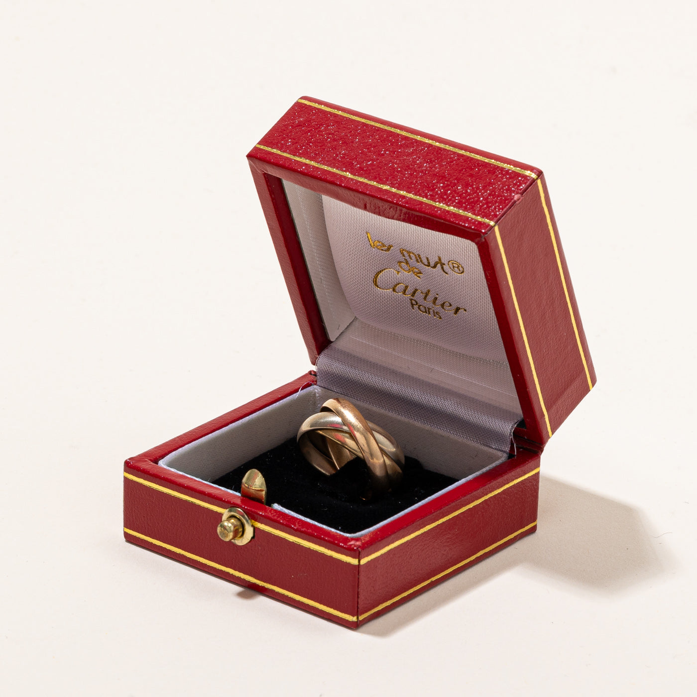 Cartier Trinity Ring - Classic 18K Gold Tri-Color Band Ring, Size 4 | Luxury Jewelry for Women, Perfect Gift for Anniversary, Birthday & Valentine's Day