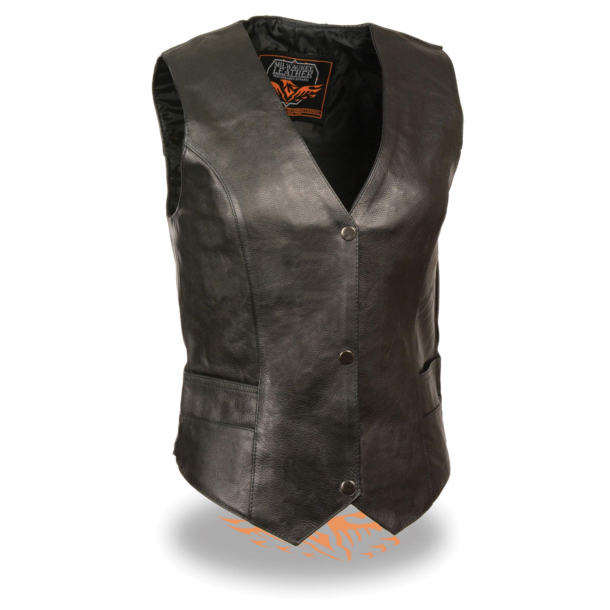 Women's Classic Black Leather Biker Vest - Stylish Motorcycle Jacket for Riding, Fashion & Outdoor Adventures