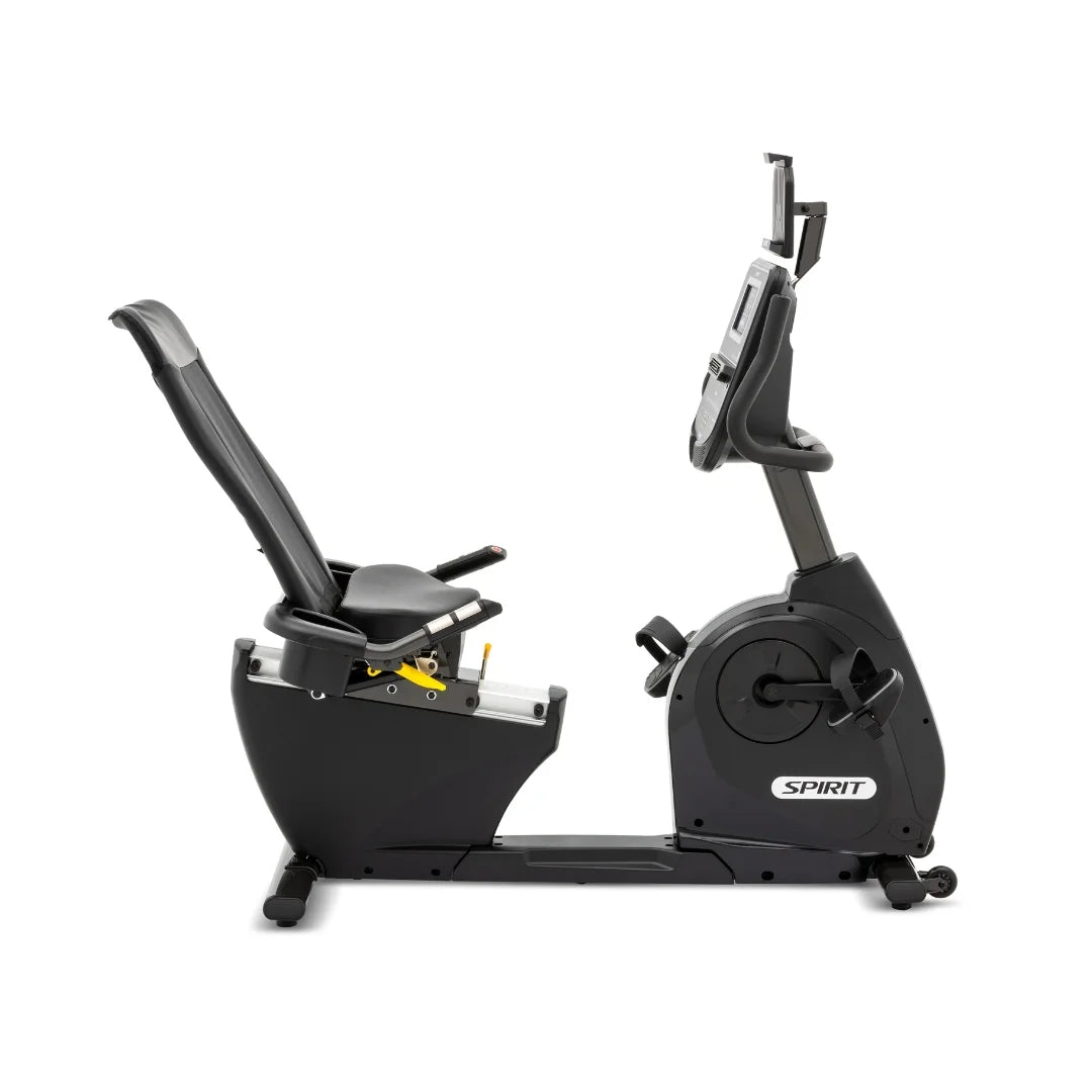 Spirit XBR95V2 Recumbent Exercise Bike for Home Gym - Low Impact Cardio Workout Machine for Seniors & Physical Therapy - Compact Indoor Cycling Bike with Adjustable Seat & LCD Display